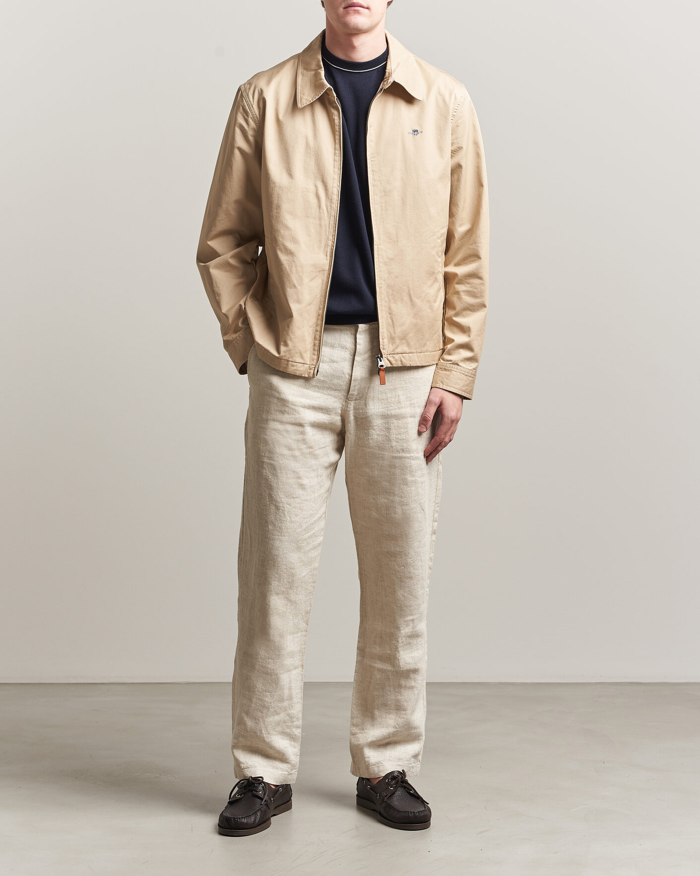 Uomini | Giacche | Gant | Cotton Windcheater Jacket Oat Beige