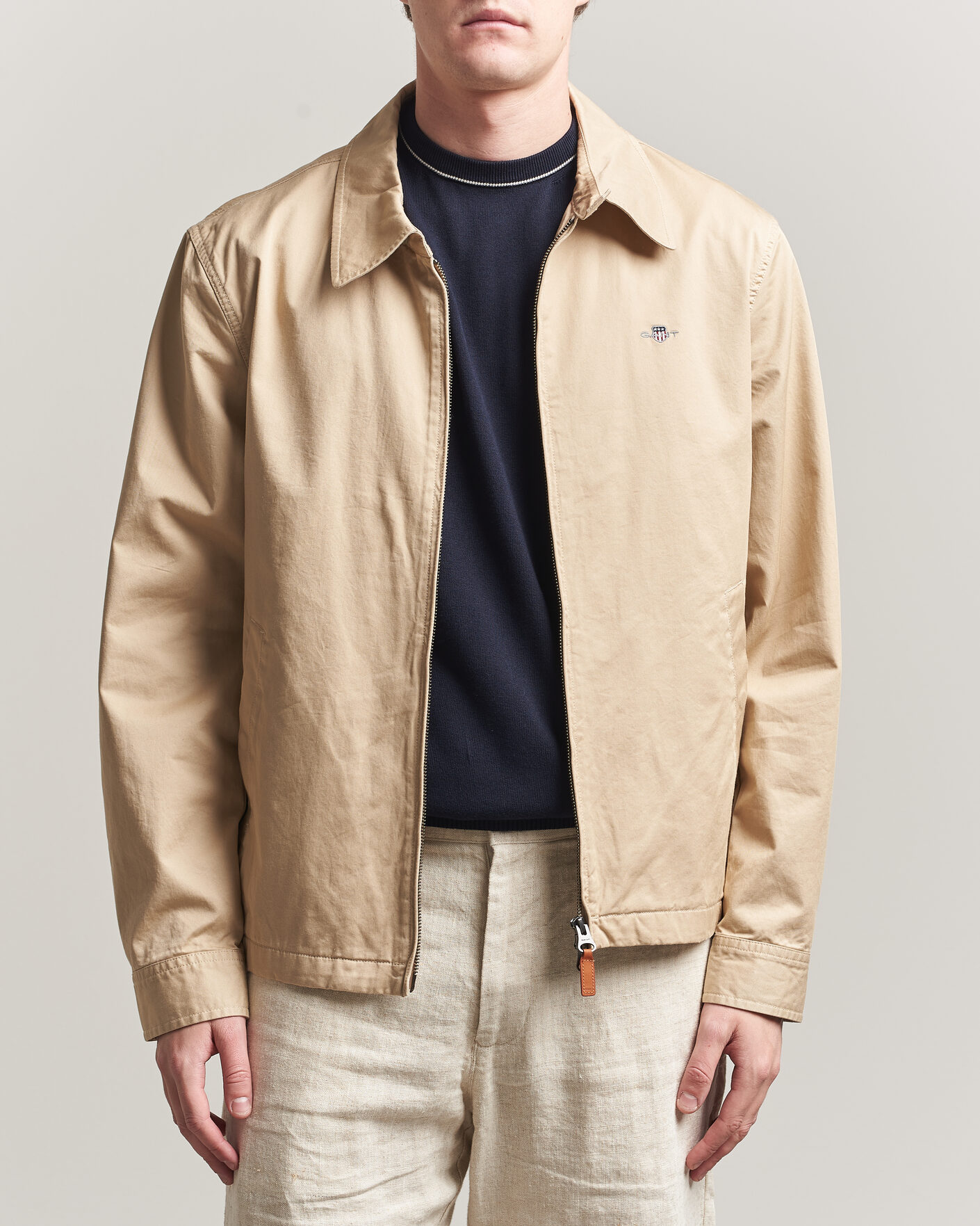 Uomini | Giacche | Gant | Cotton Windcheater Jacket Oat Beige
