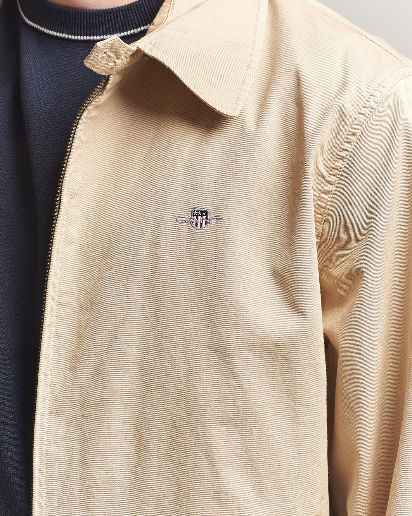 Uomini | Giacche | GANT | Cotton Windcheater Jacket Oat Beige