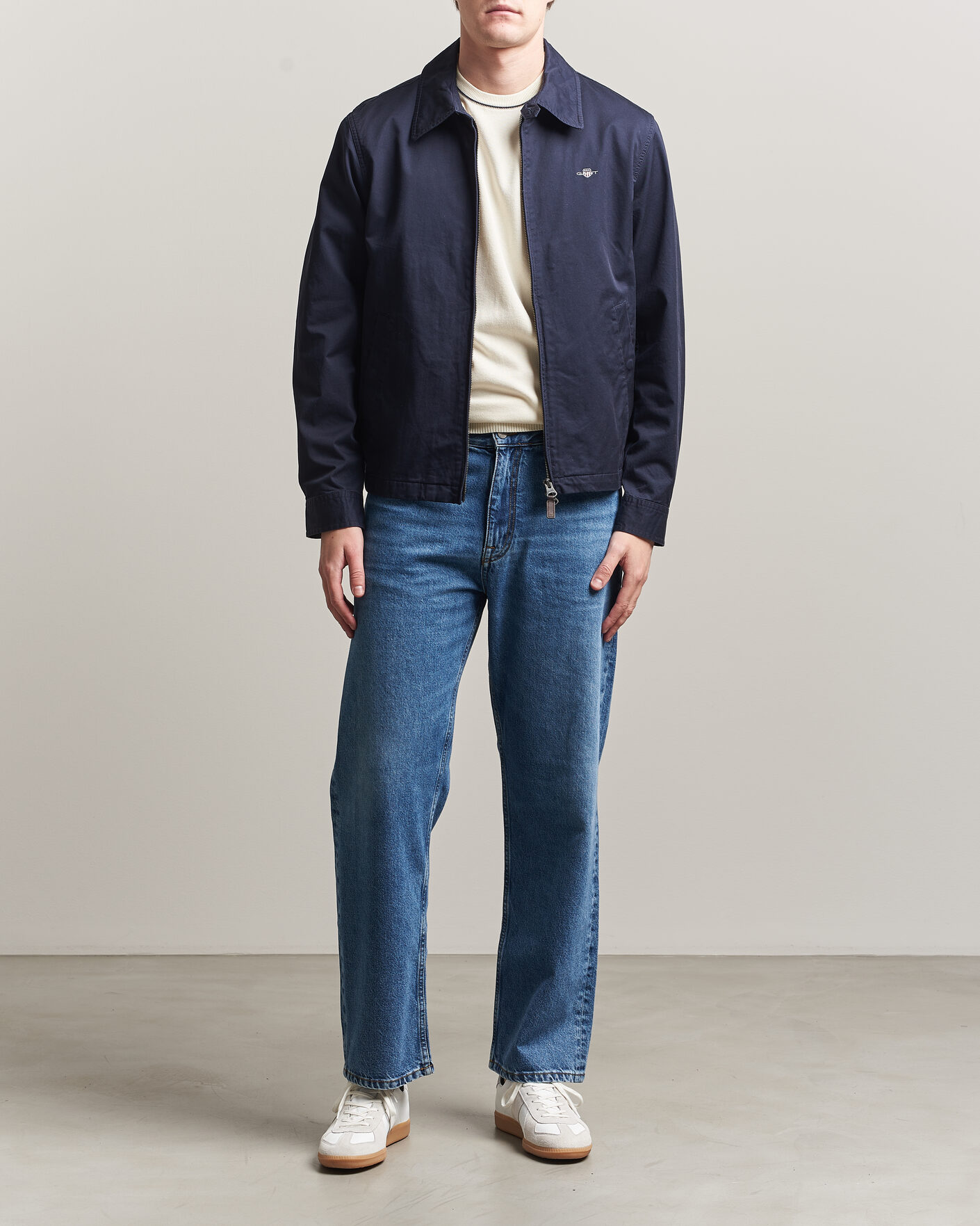 Uomini | Giacche | Gant | Cotton Windcheater Jacket Evening Blue