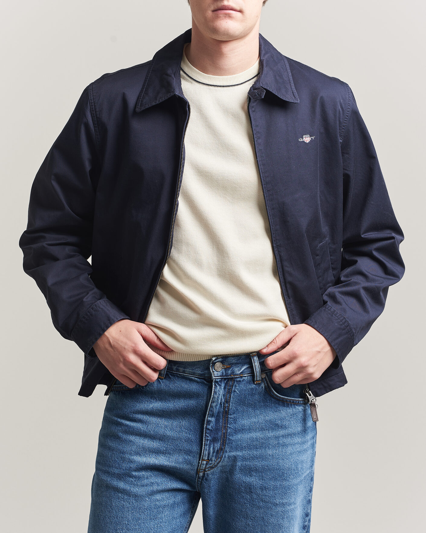 Uomini | Giacche | Gant | Cotton Windcheater Jacket Evening Blue