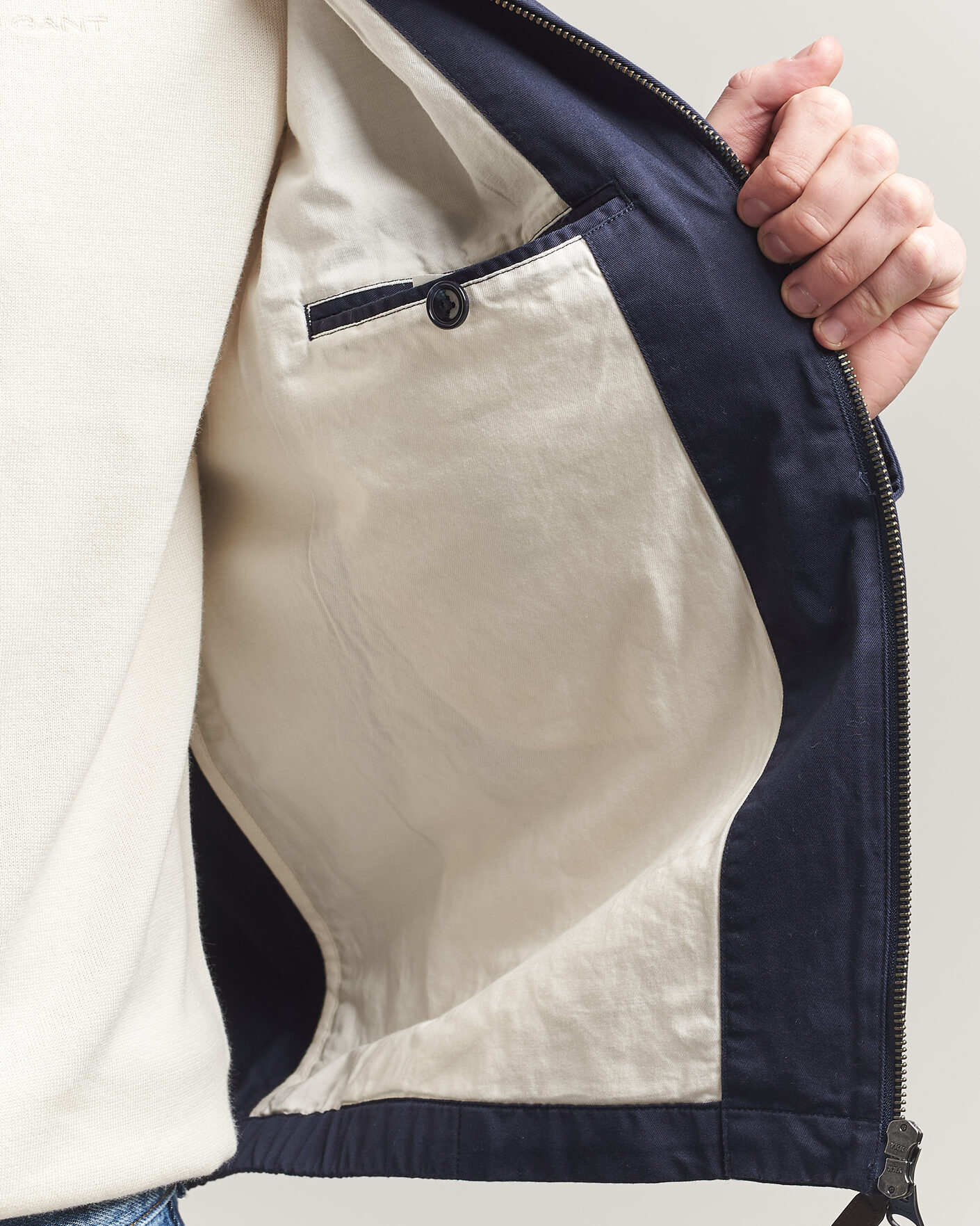 Uomini | Giacche | GANT | Cotton Windcheater Jacket Evening Blue