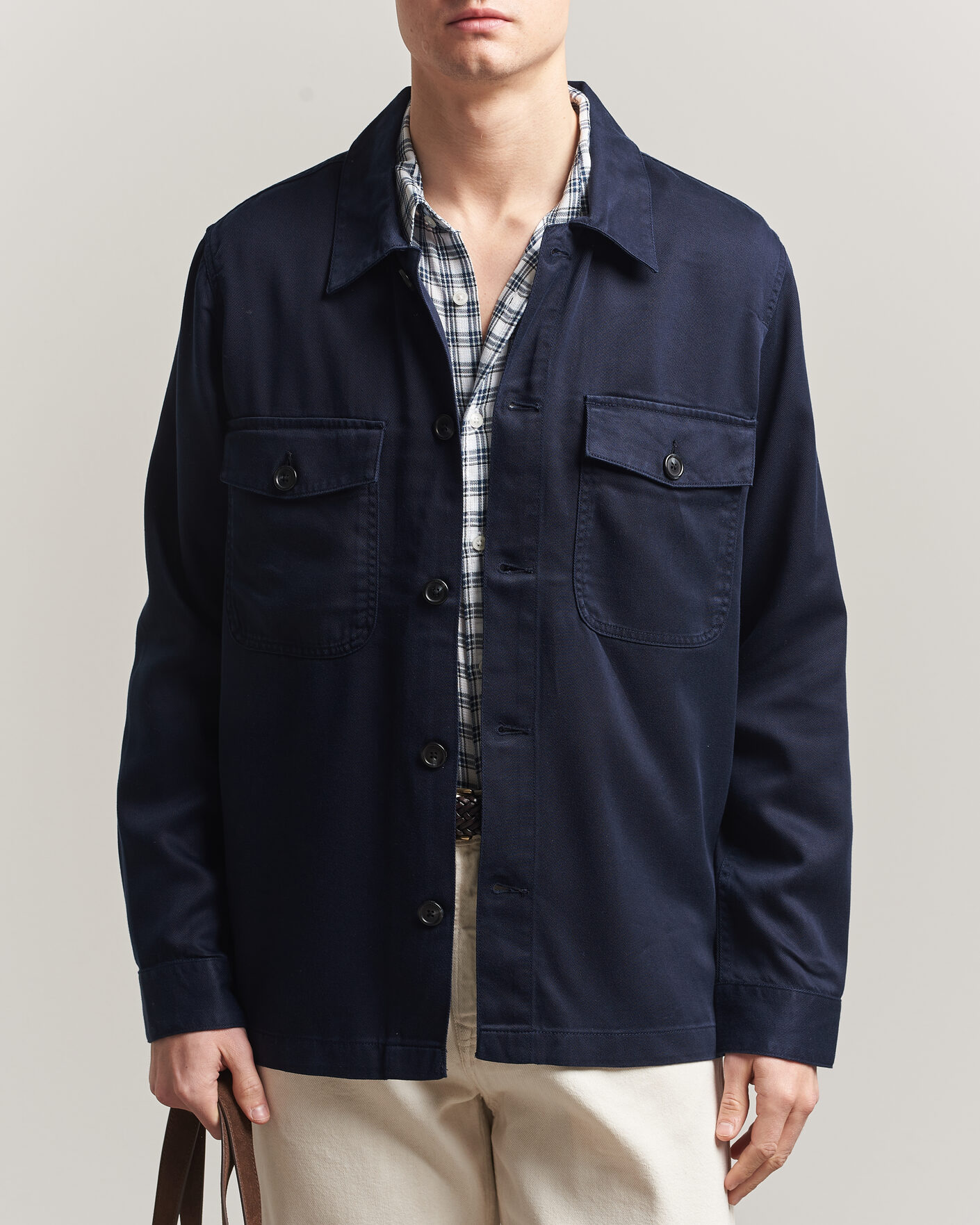 Uomini | Camicie | Gant | Regular Fit Lyocell Overshirt Evening Blue