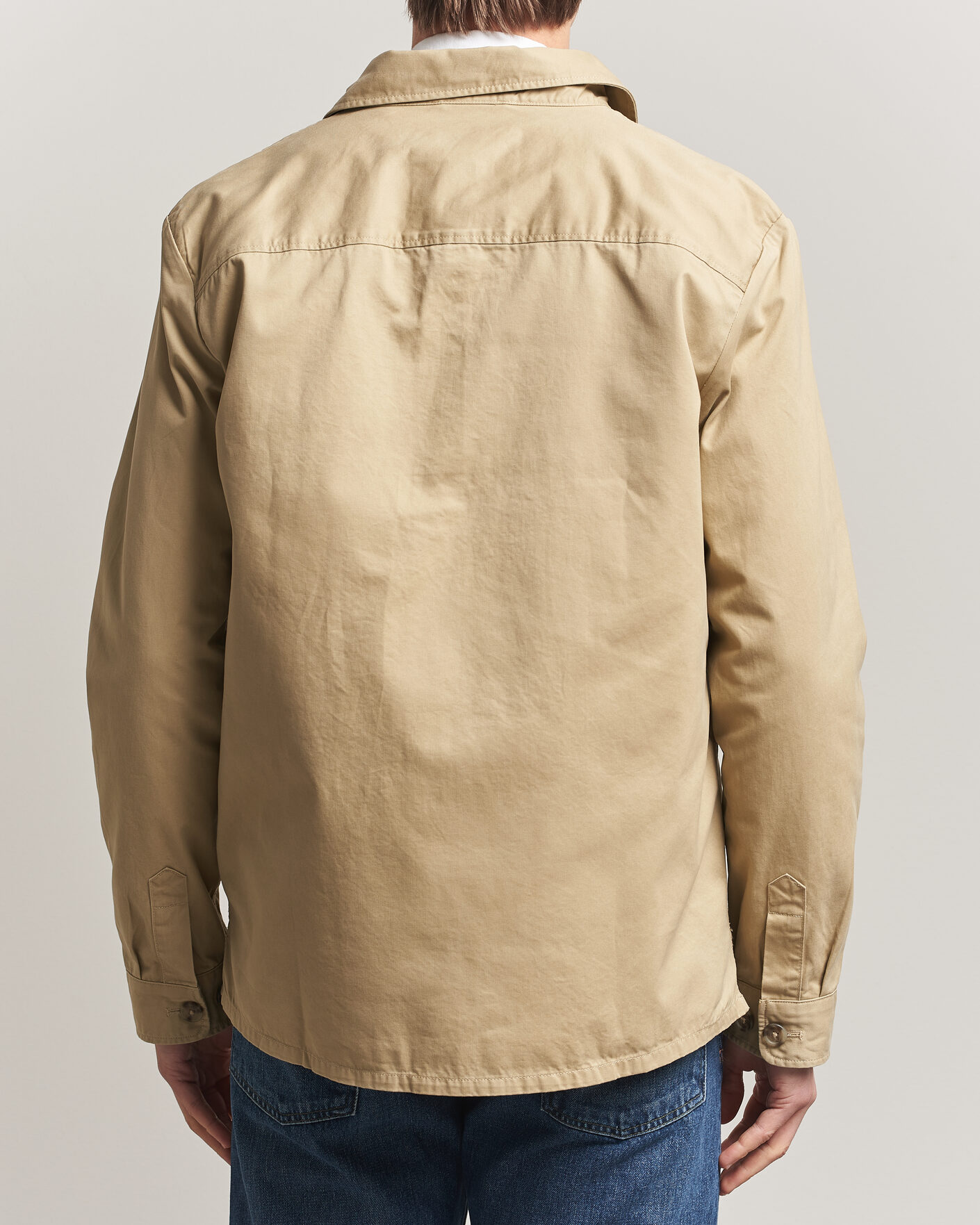 Uomini | Camicie | GANT | Regular Fit Cotton Twill Overshirt Woody Beige