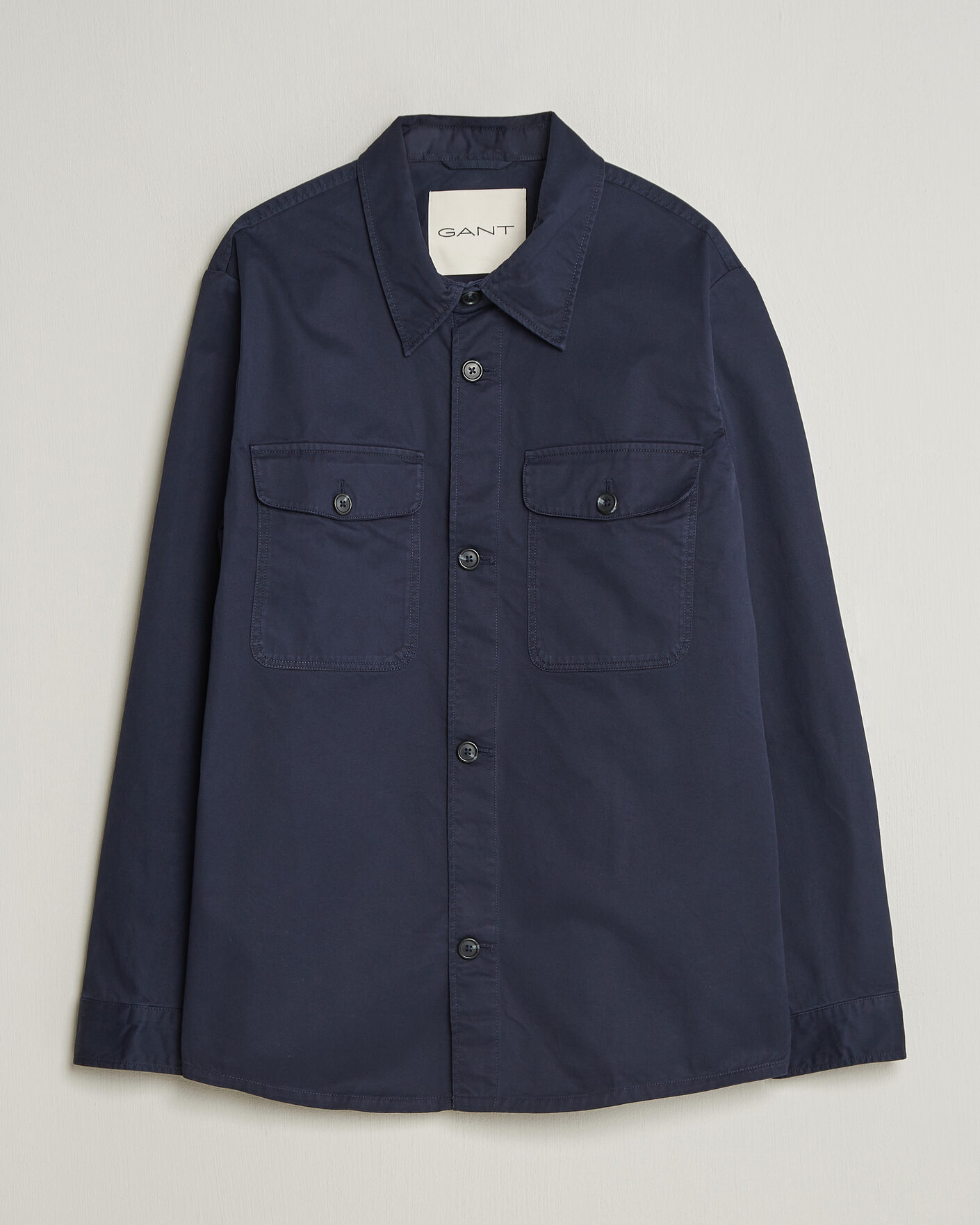 Uomini | Camicie | Gant | Regular Fit Cotton Twill Overshirt Evening Blue