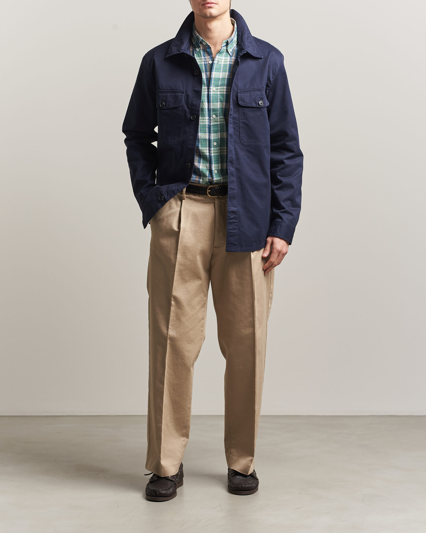 Uomini | Camicie | Gant | Regular Fit Cotton Twill Overshirt Evening Blue