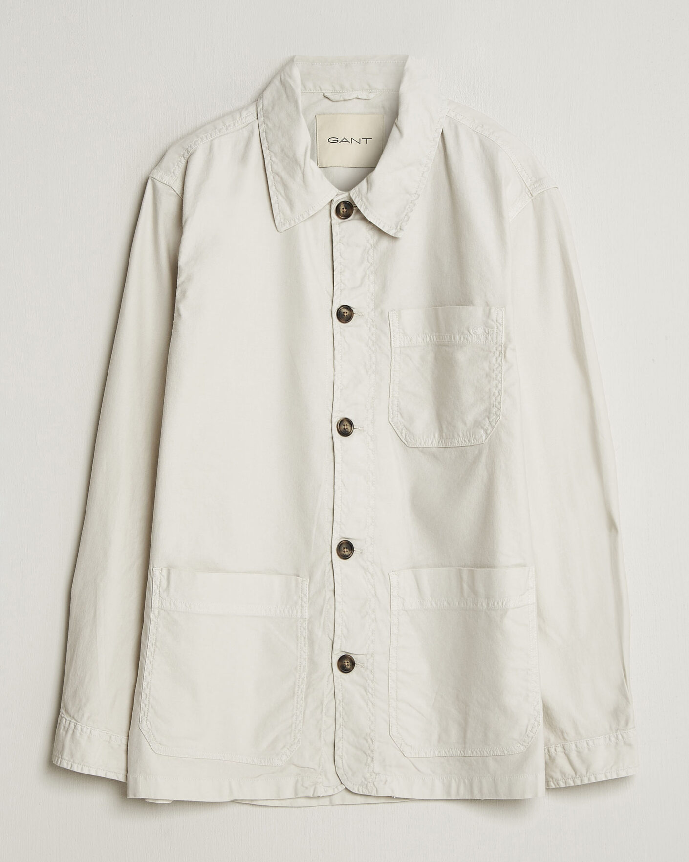 Uomini | Camicie | Gant | Regular Fit Cotton/Linen Overshirt Sand