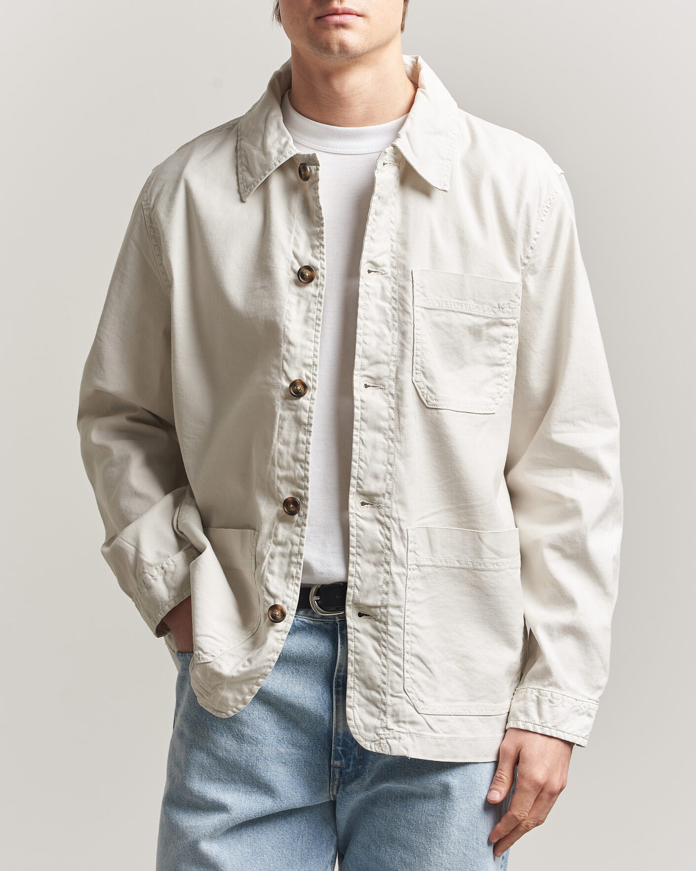 Uomini | Camicie | Gant | Regular Fit Cotton/Linen Overshirt Sand