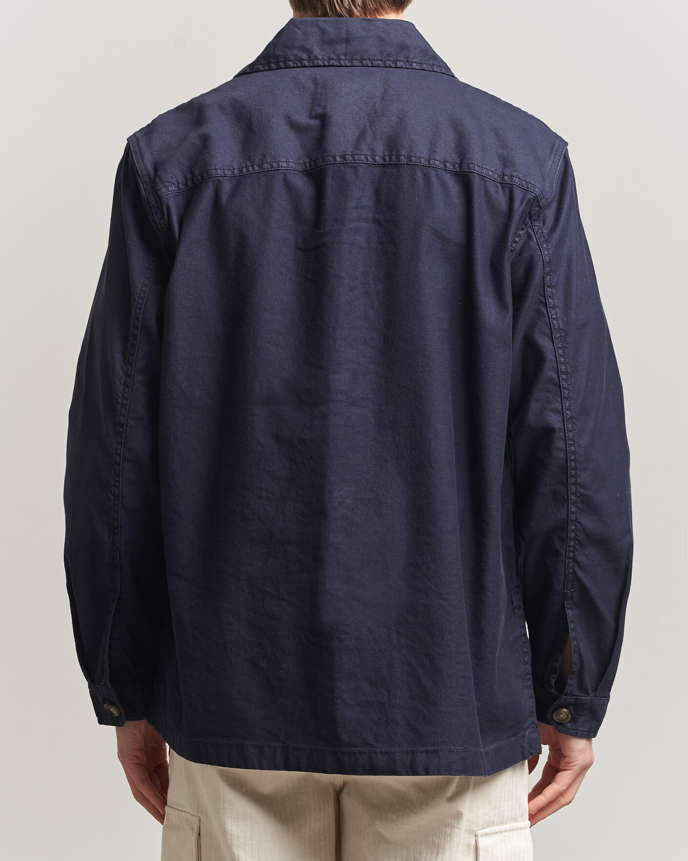Uomini | Camicie | Gant | Regular Fit Cotton/Linen Overshirt Evening Blue