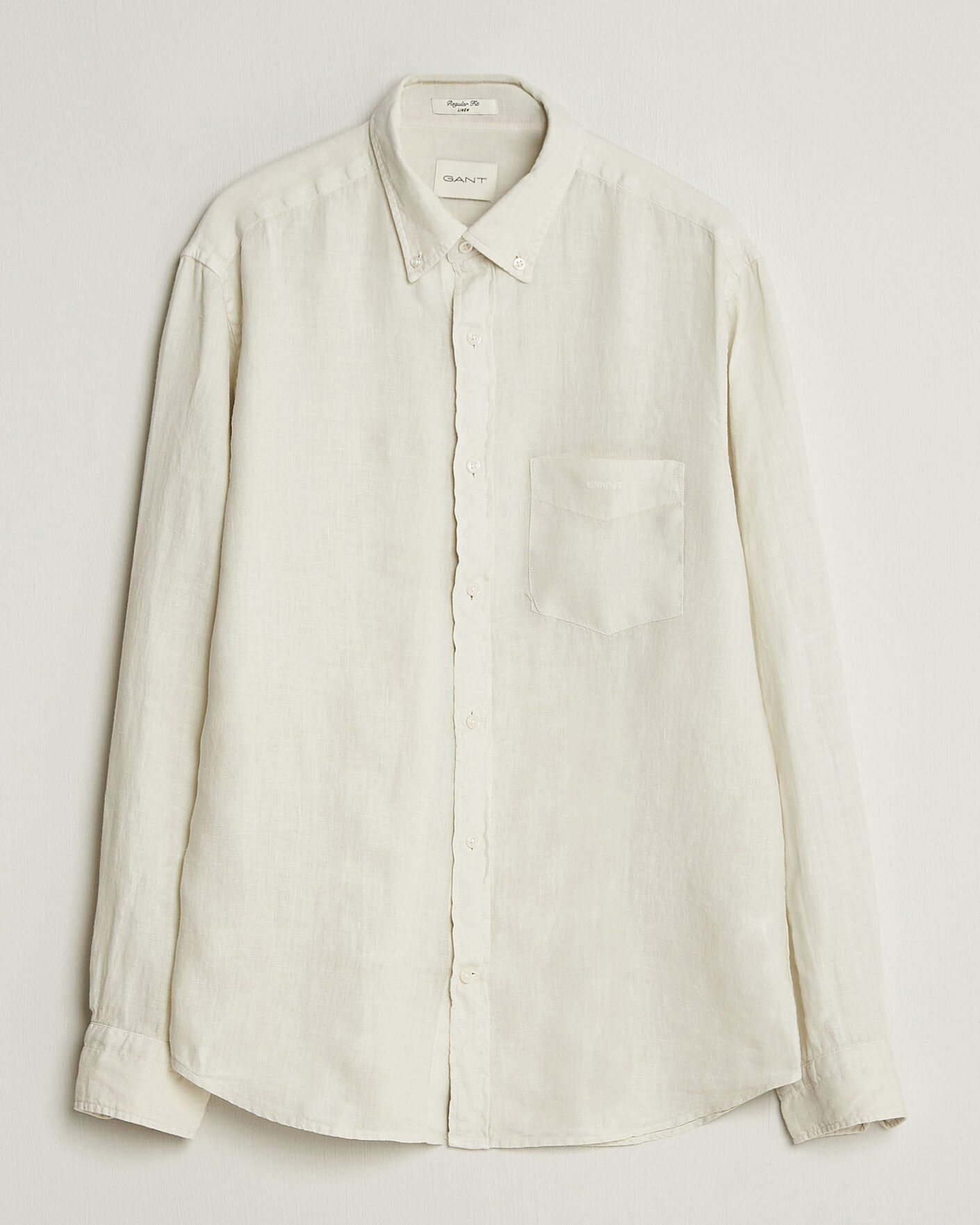 Uomini | Camicie | Gant | Regular Fit Garment Dyed Linen Shirt Sand