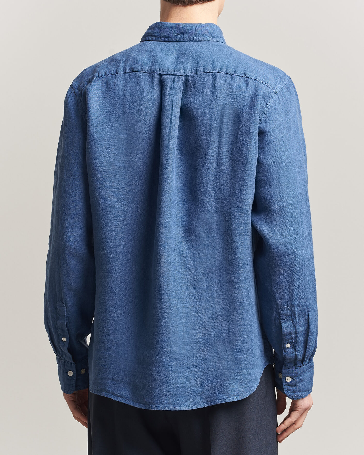 Uomini | Camicie | Gant | Regular Fit Garment Dyed Linen Shirt Vintage Blue
