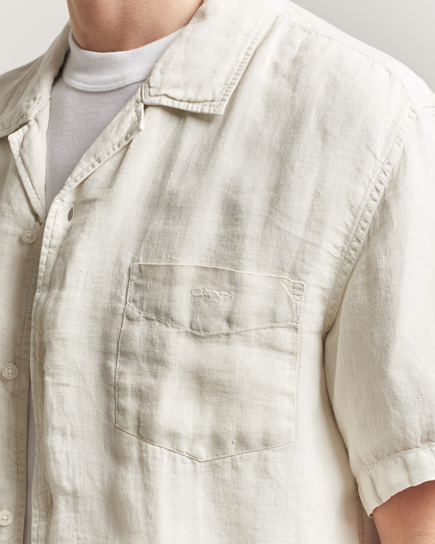 Uomini | Camicie | Gant | Regular Fit Garment Dyed Camp Shirrt Sand