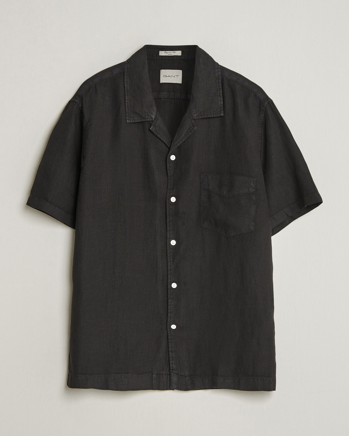 Uomini | Camicie | Gant | Regular Fit Garment Dyed Camp Shirrt Black