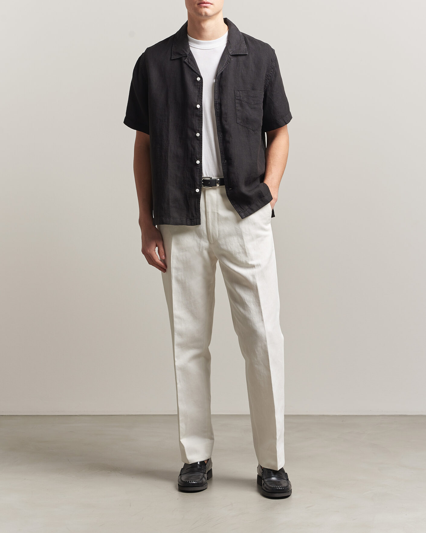 Uomini | Camicie | Gant | Regular Fit Garment Dyed Resort Shirt Black