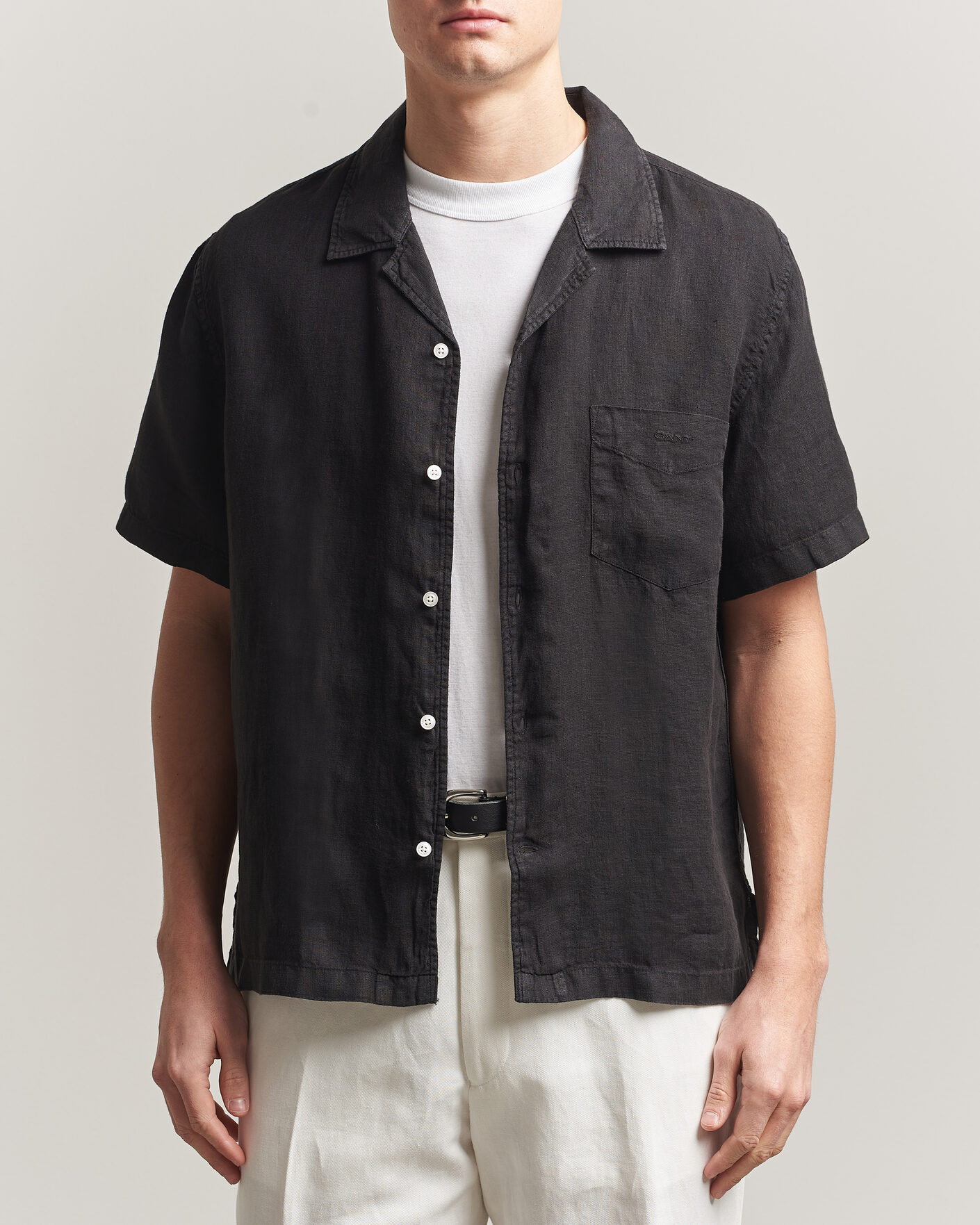 Uomini | Camicie | Gant | Regular Fit Garment Dyed Camp Shirrt Black