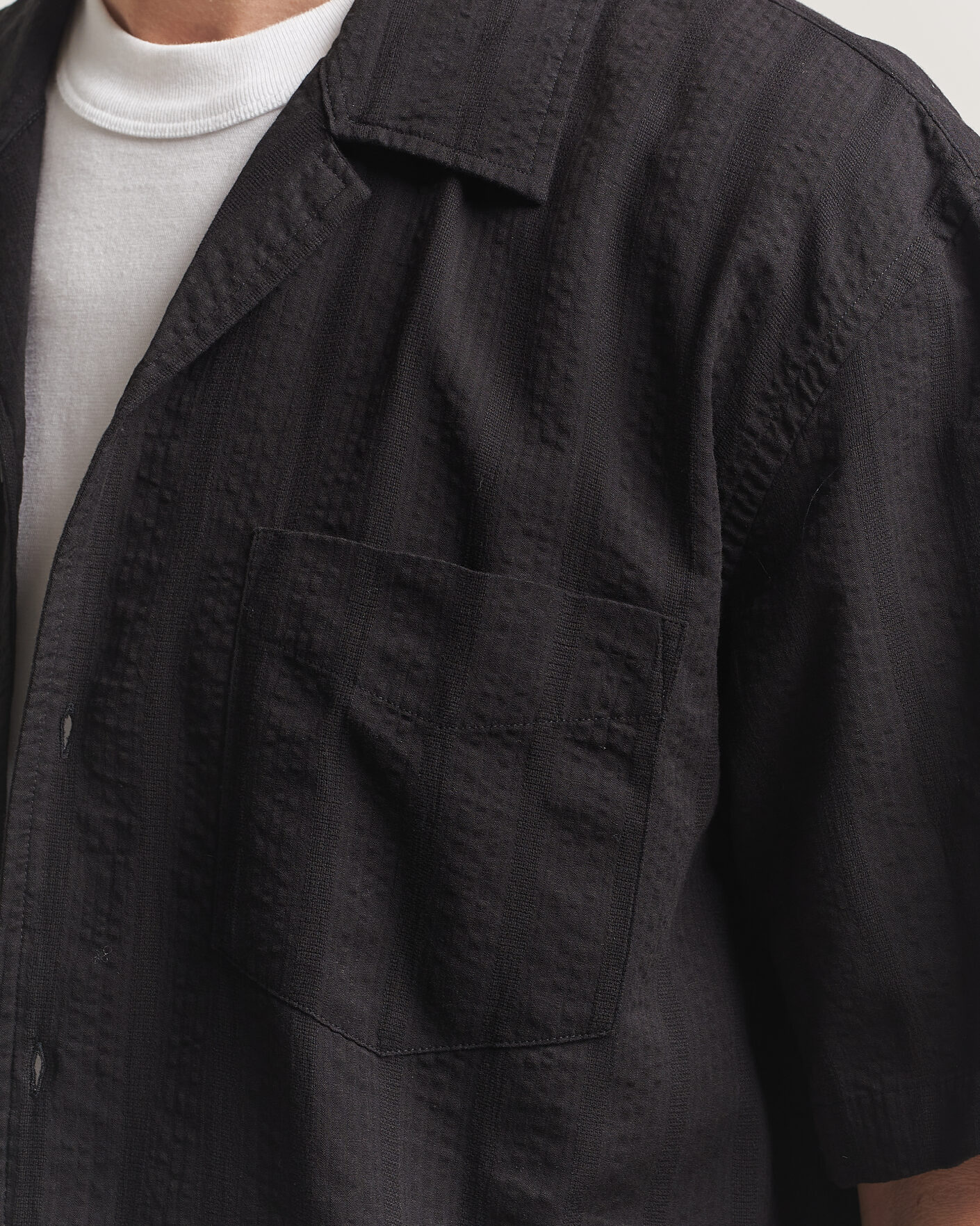 Uomini | Camicie | Gant | Relaxed Fit Dobby Striped Camp Shirt Black