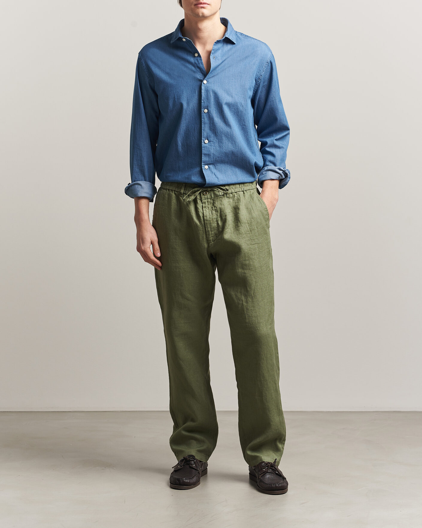 Uomini | Camicie | Gant | Regular Fit Indigo Twill Shirt Semi Light Blue