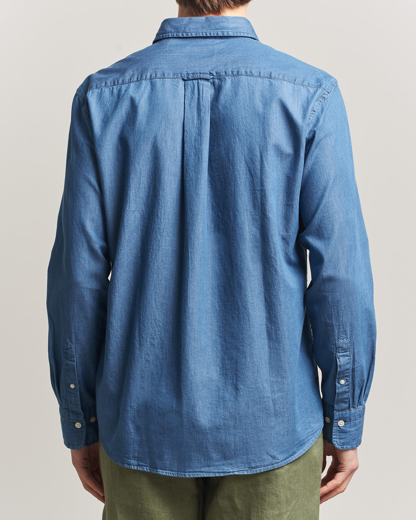 Uomini | Camicie | GANT | Regular Fit Indigo Twill Shirt Semi Light Blue