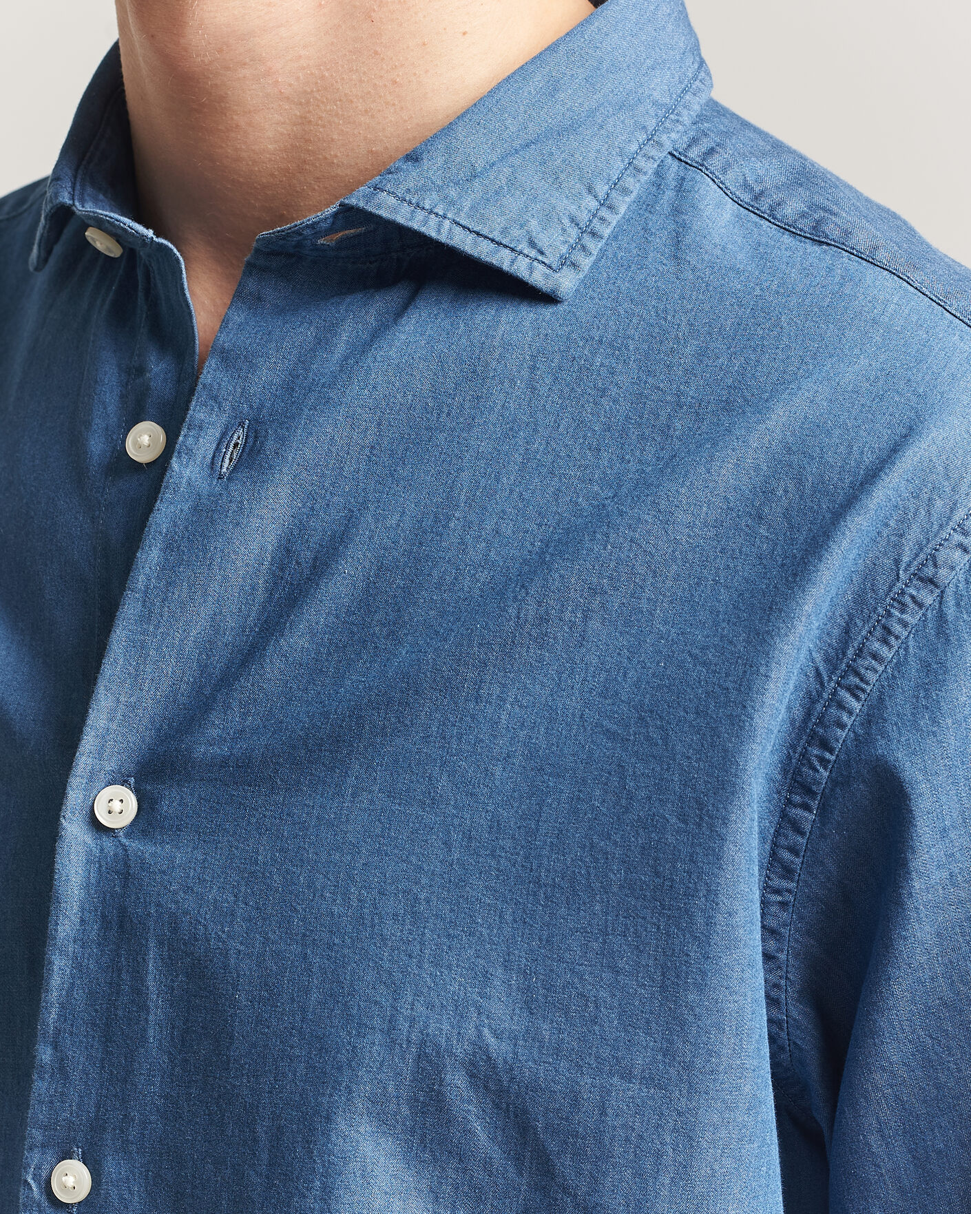 Uomini | Camicie | Gant | Regular Fit Indigo Twill Shirt Semi Light Blue