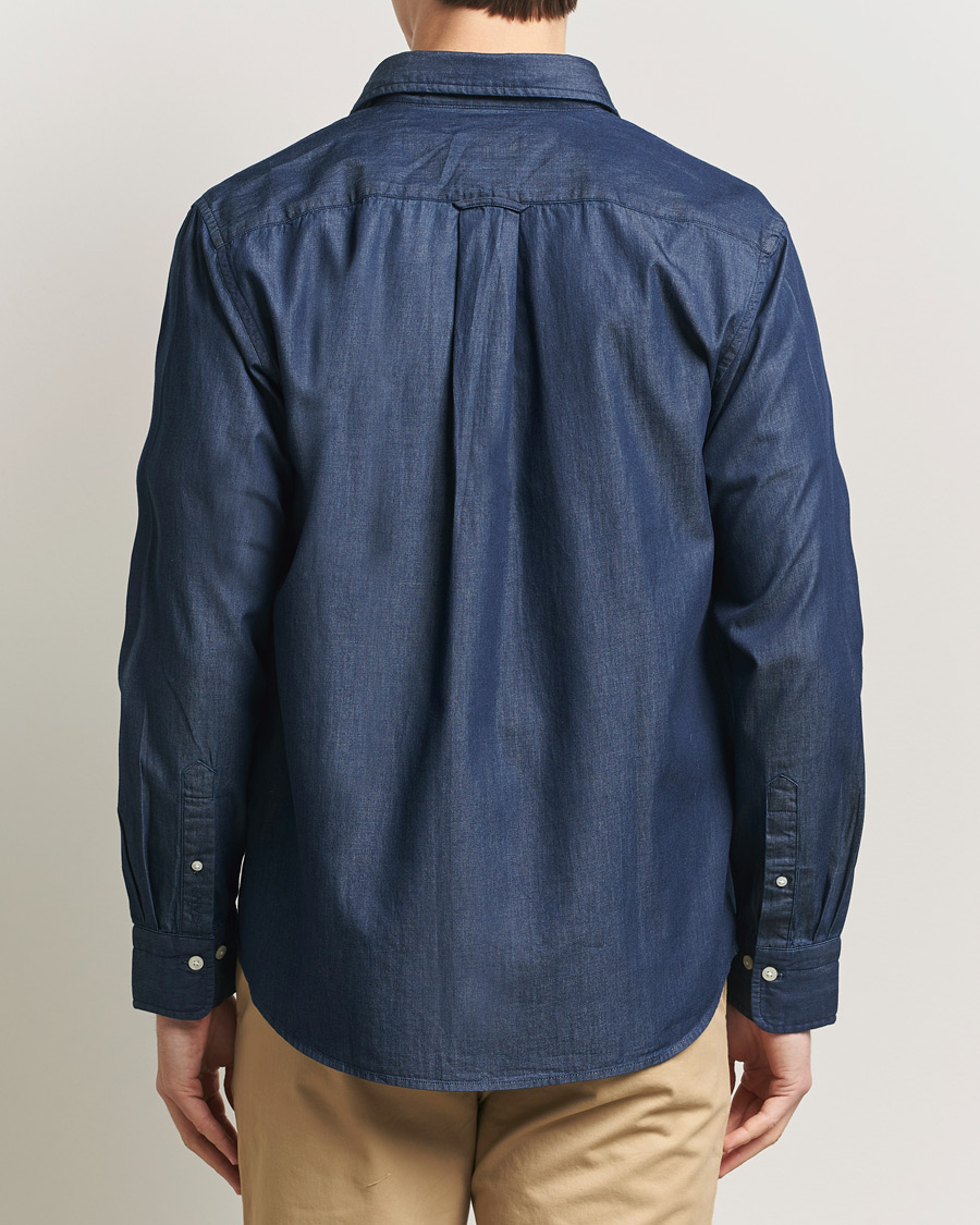 Uomini | Camicie | GANT | Regular Fit Indigo Twill Shirt Dark Indigo