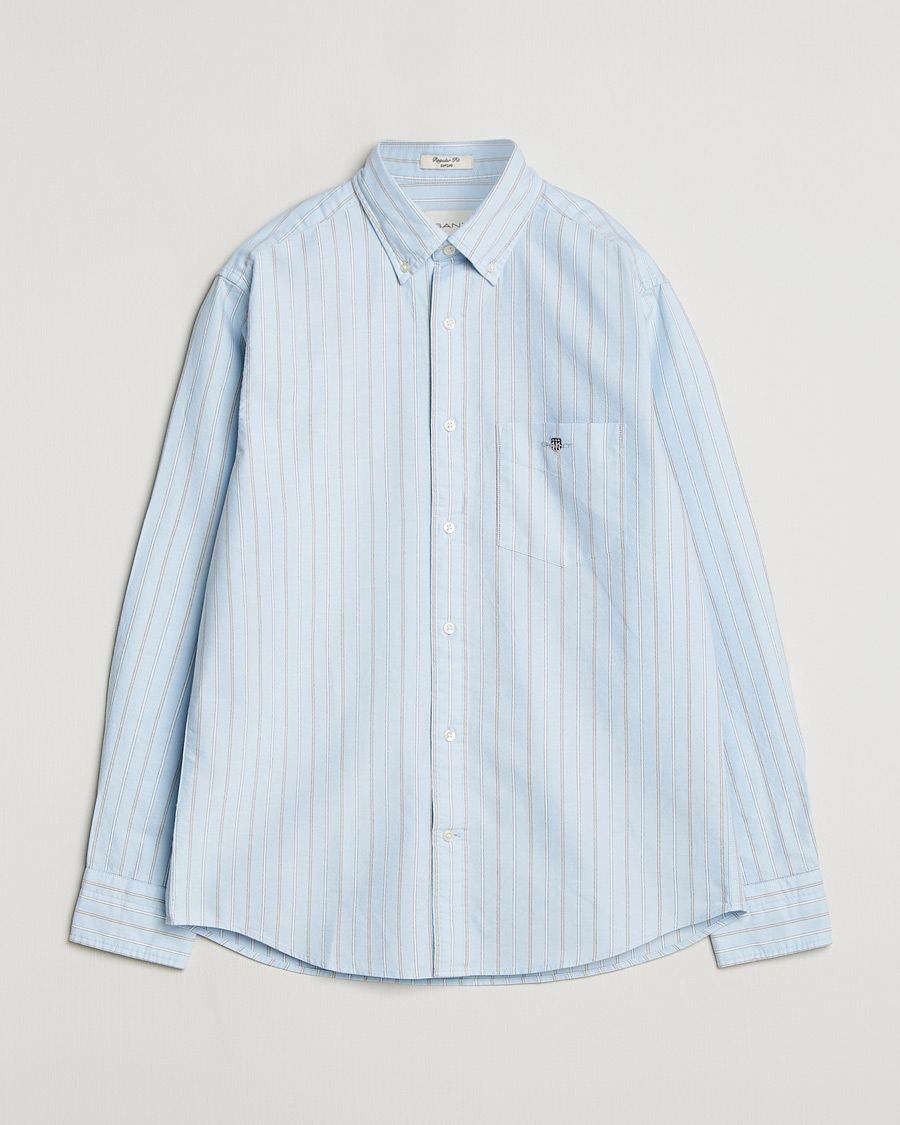 Uomini | Camicie | Gant | Regluar Fit Clsasic Oxford Striped Shirt Sky Blue