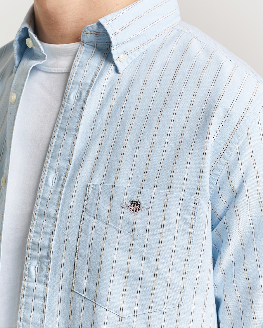 Uomini | Camicie | GANT | Regluar Fit Clsasic Oxford Striped Shirt Sky Blue
