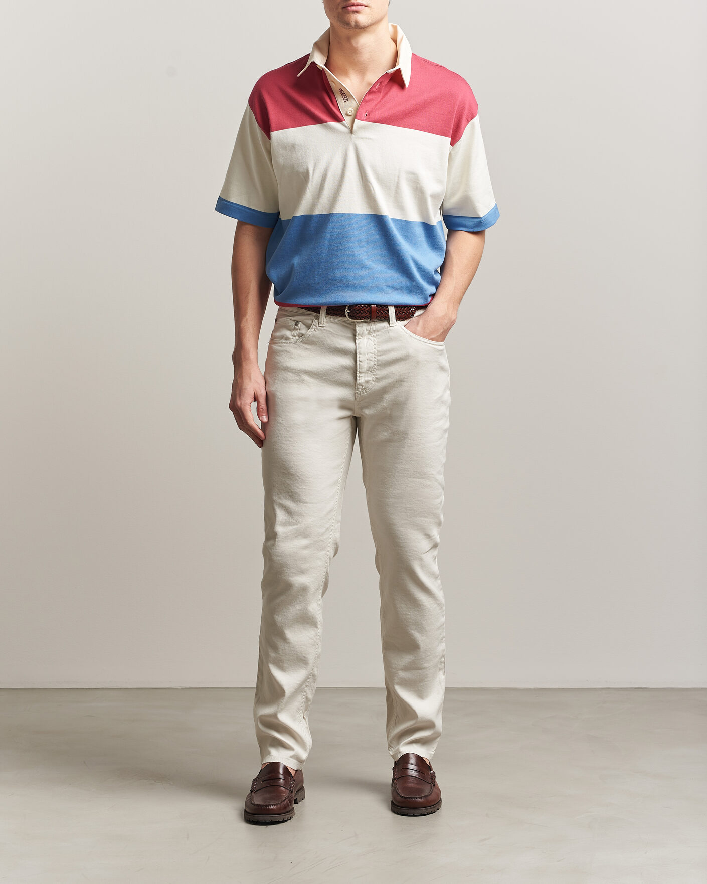Uomini | Pantaloni | Gant | Slim Fit Cotton/Linen 5-Pocket Pants Sand