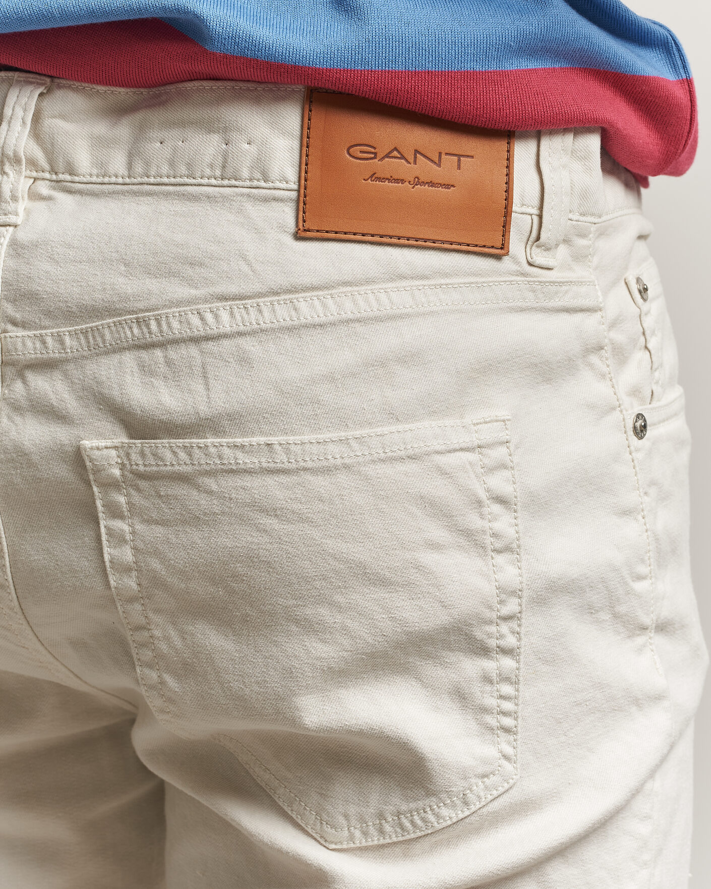 Uomini | Pantaloni | Gant | Slim Fit Cotton/Linen 5-Pocket Pants Sand
