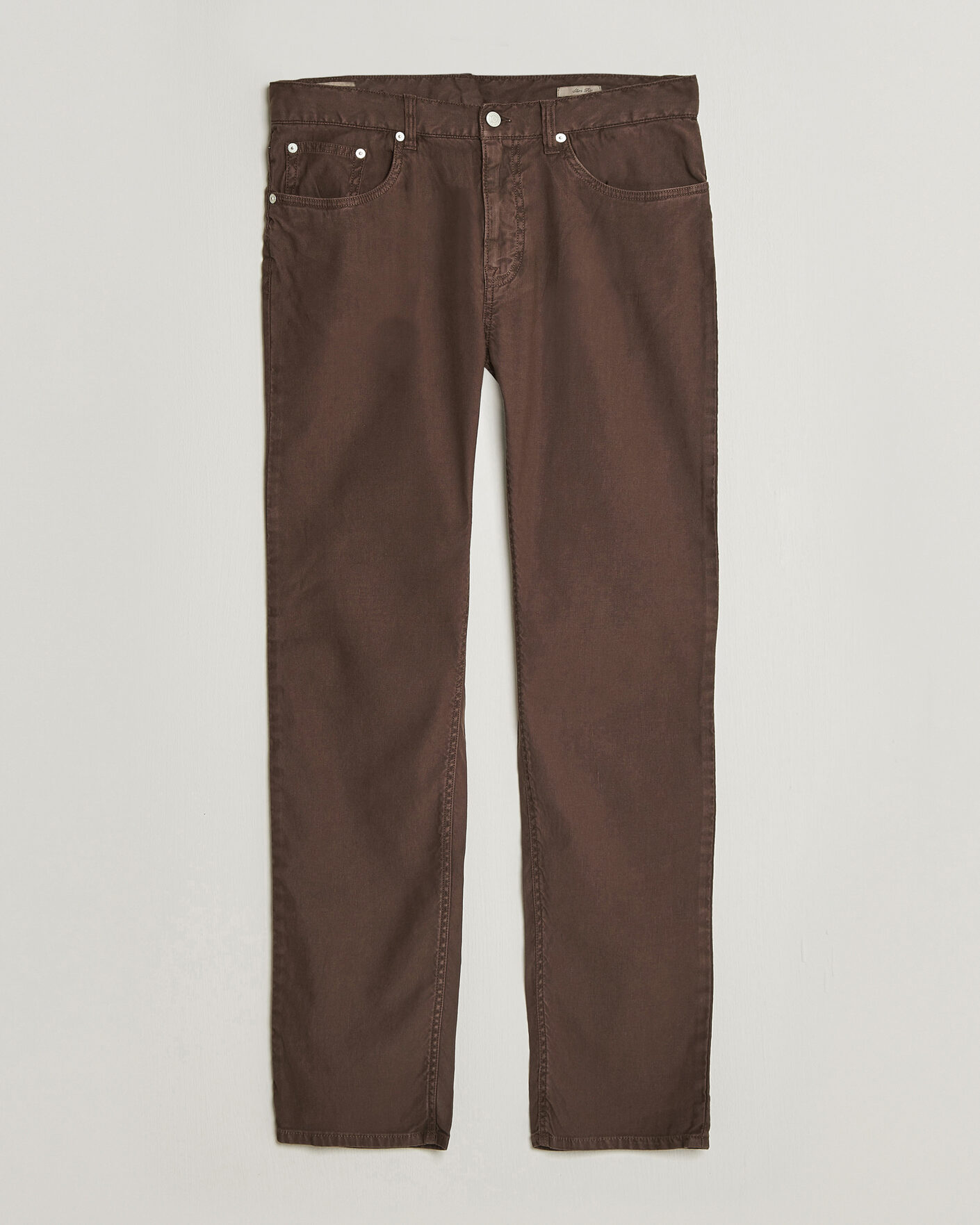 Uomini | Pantaloni | Gant | Slim Fit Cotton/Linen 5-Pocket Pants Rich Brown