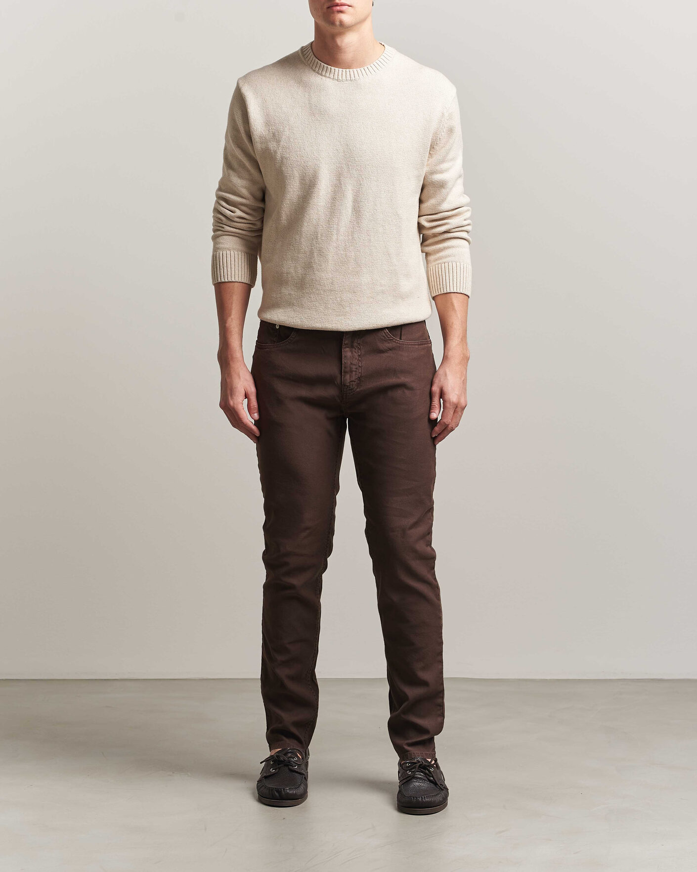 Uomini | Pantaloni | Gant | Slim Fit Cotton/Linen 5-Pocket Pants Rich Brown