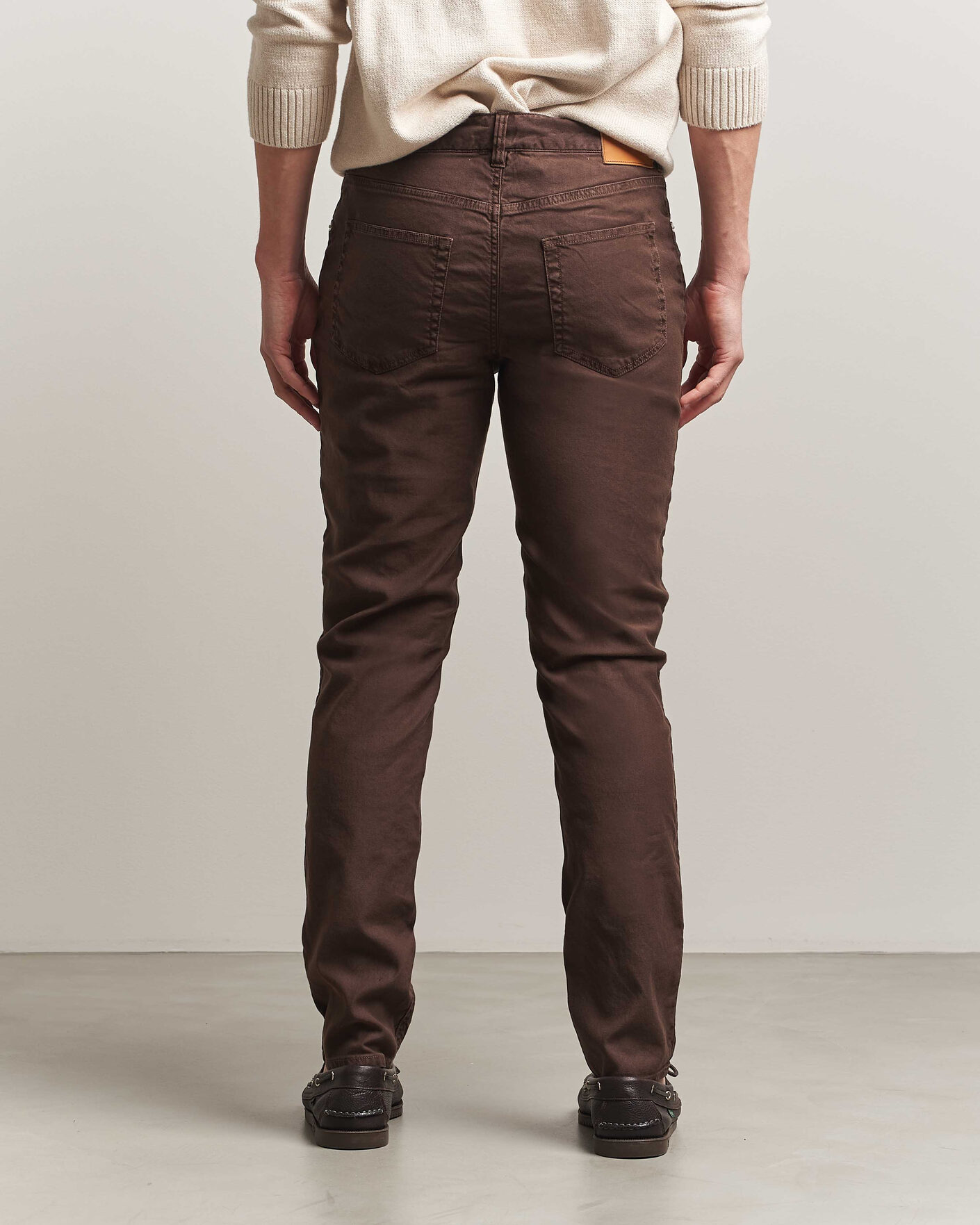 Uomini | Pantaloni | Gant | Slim Fit Cotton/Linen 5-Pocket Pants Rich Brown