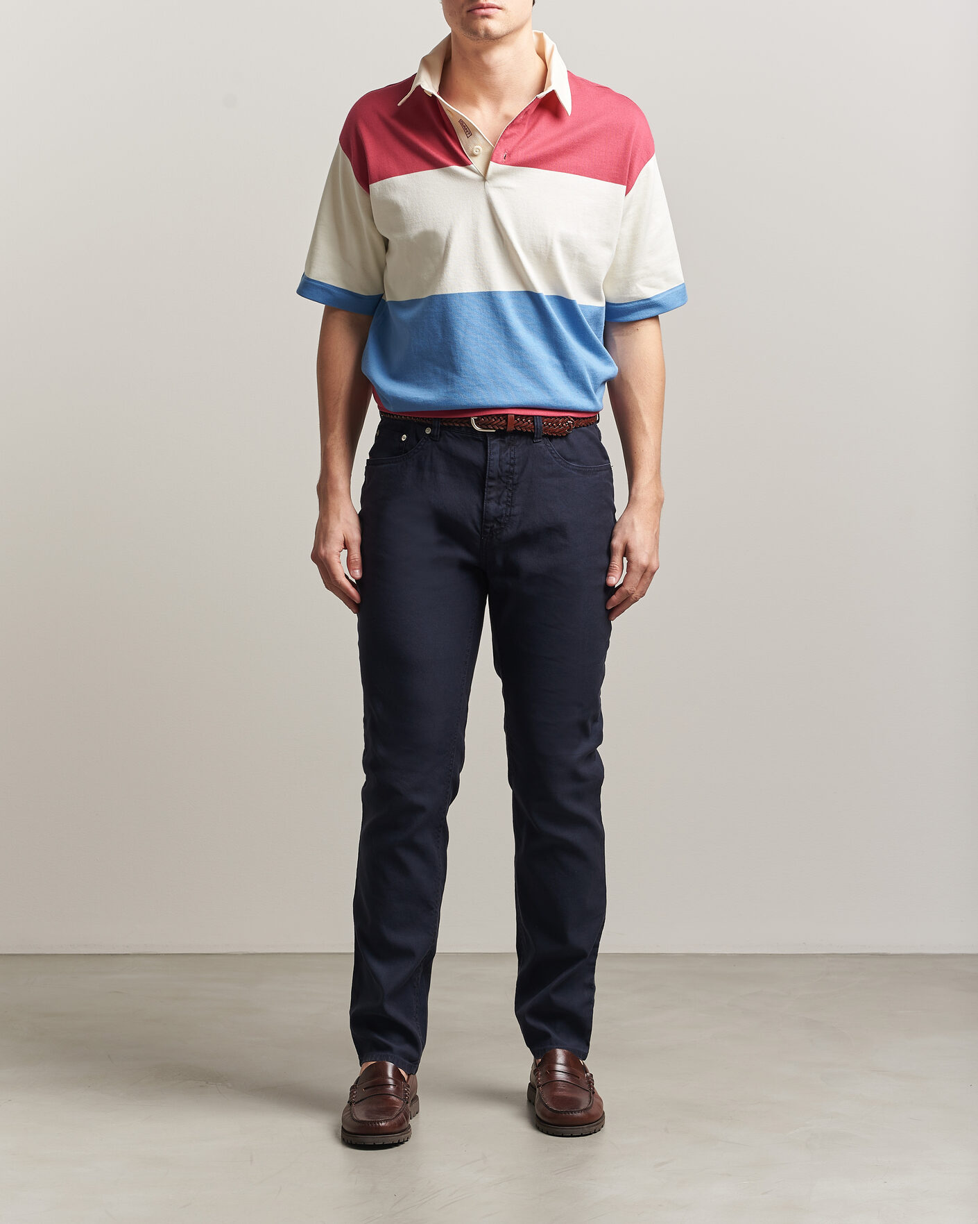 Uomini | Pantaloni | Gant | Slim Fit Cotton/Linen 5-Pocket Pants Evening Blue
