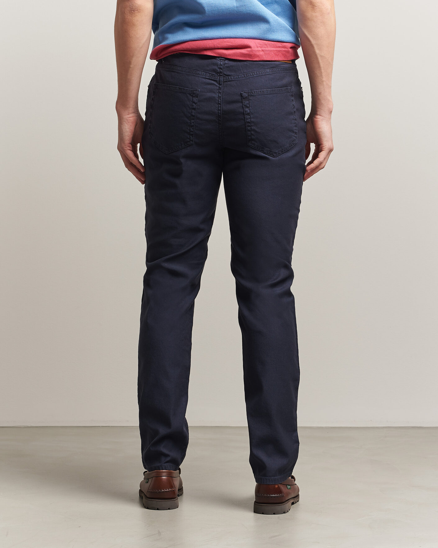 Uomini | Pantaloni | Gant | Slim Fit Cotton/Linen 5-Pocket Pants Evening Blue