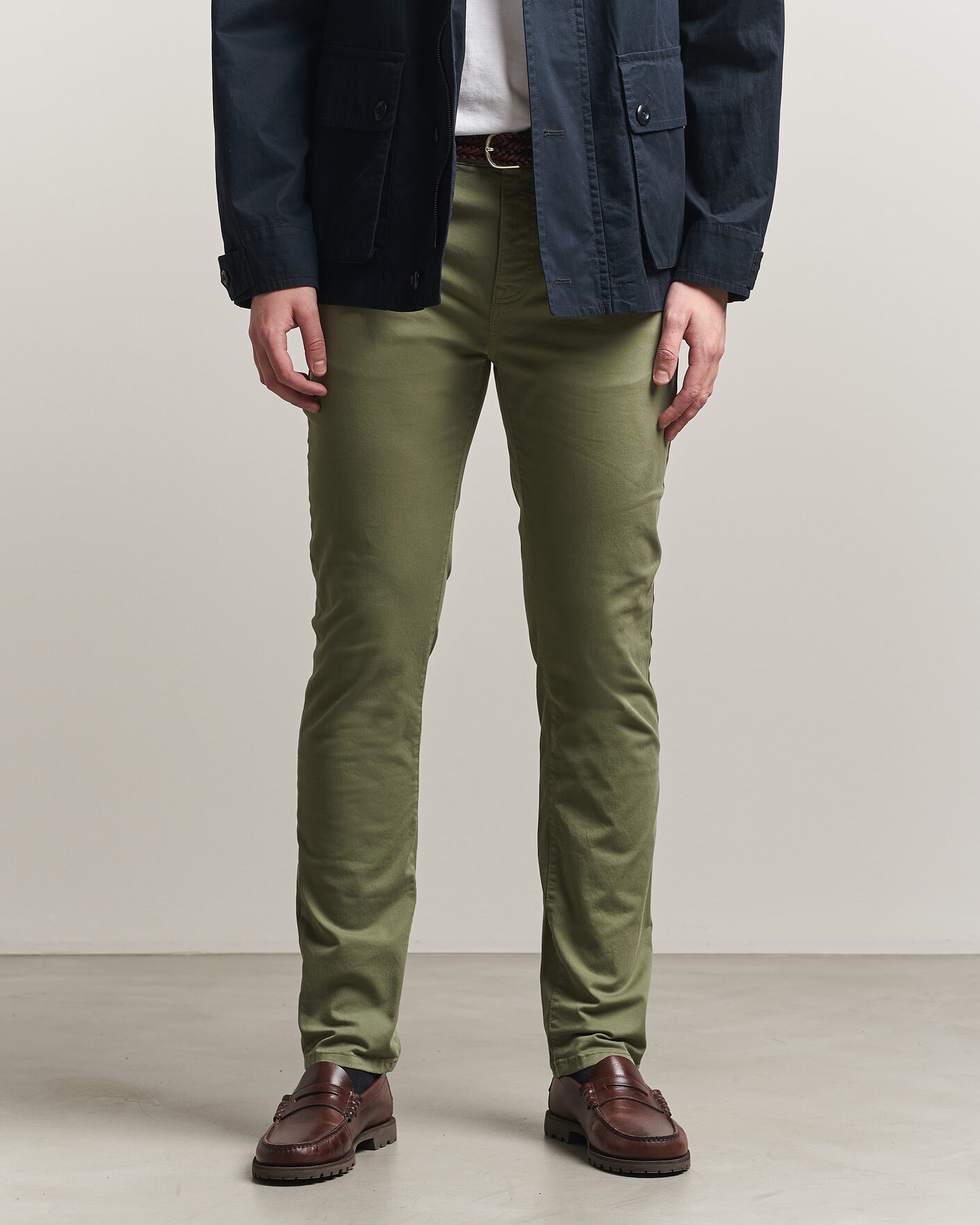 Uomini | Pantaloni | Gant | Slim Fit Desert 5-Pocket Pants Dry Herb Green
