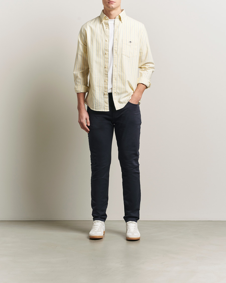 Uomini | Pantaloni | GANT | Slim Fit Desert 5-Pocket Pants Evening Blue