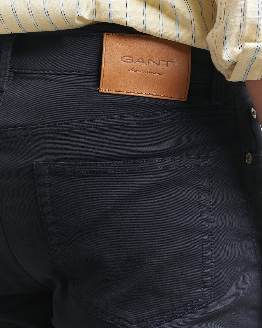 Uomini | Pantaloni | GANT | Slim Fit Desert 5-Pocket Pants Evening Blue
