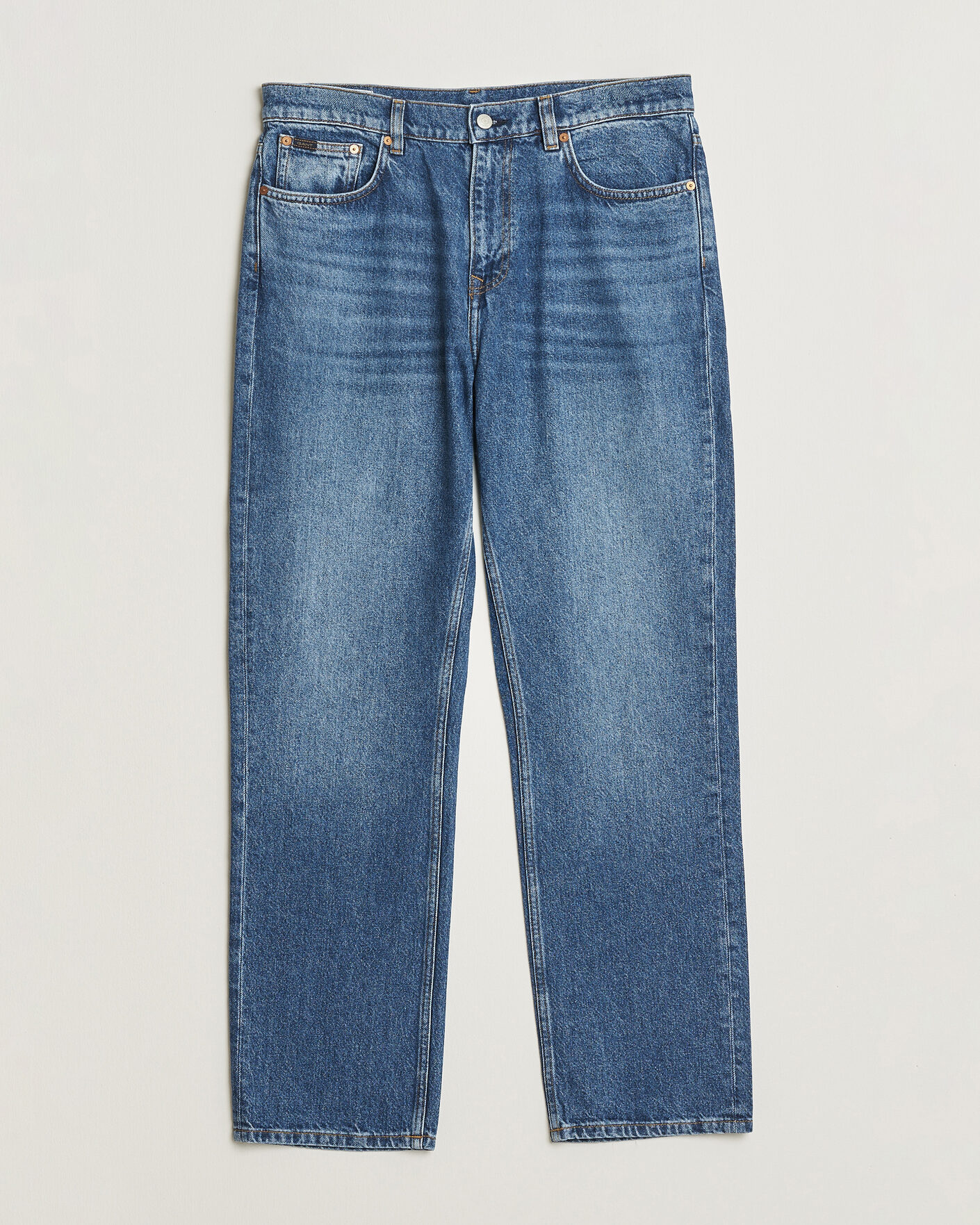 Uomini | Pantaloni | Gant | Straight Fit Jeans Mid Blue Worn In