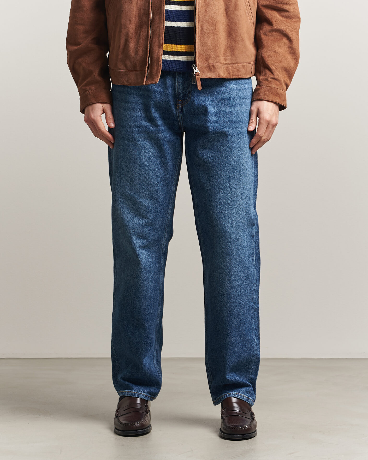 Uomini | Pantaloni | Gant | Straight Fit Jeans Mid Blue Worn In