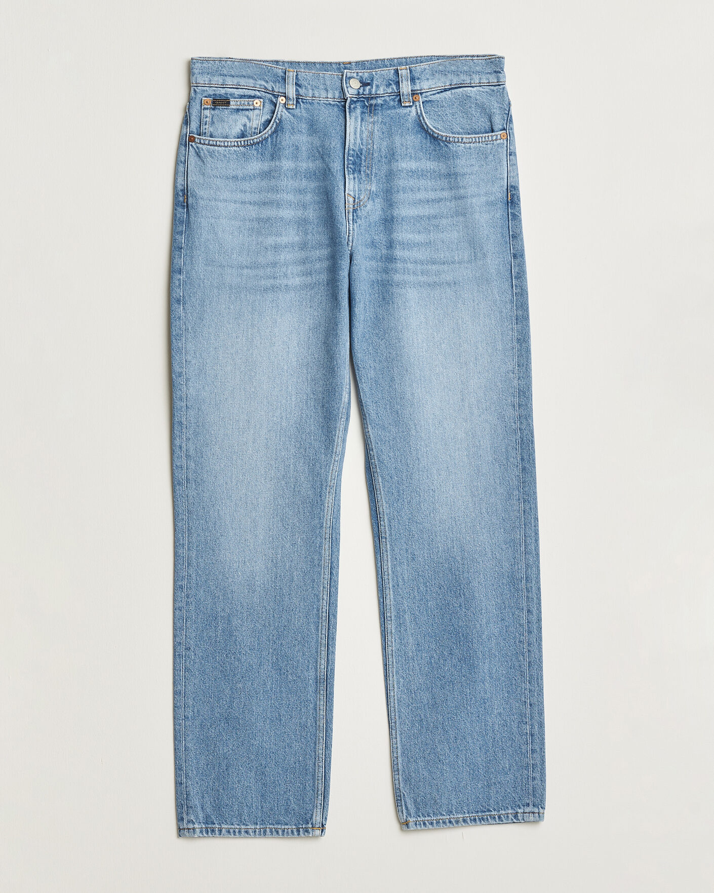 Uomini | Pantaloni | Gant | Straight Fit Jeans Semi Light Blue Worn In