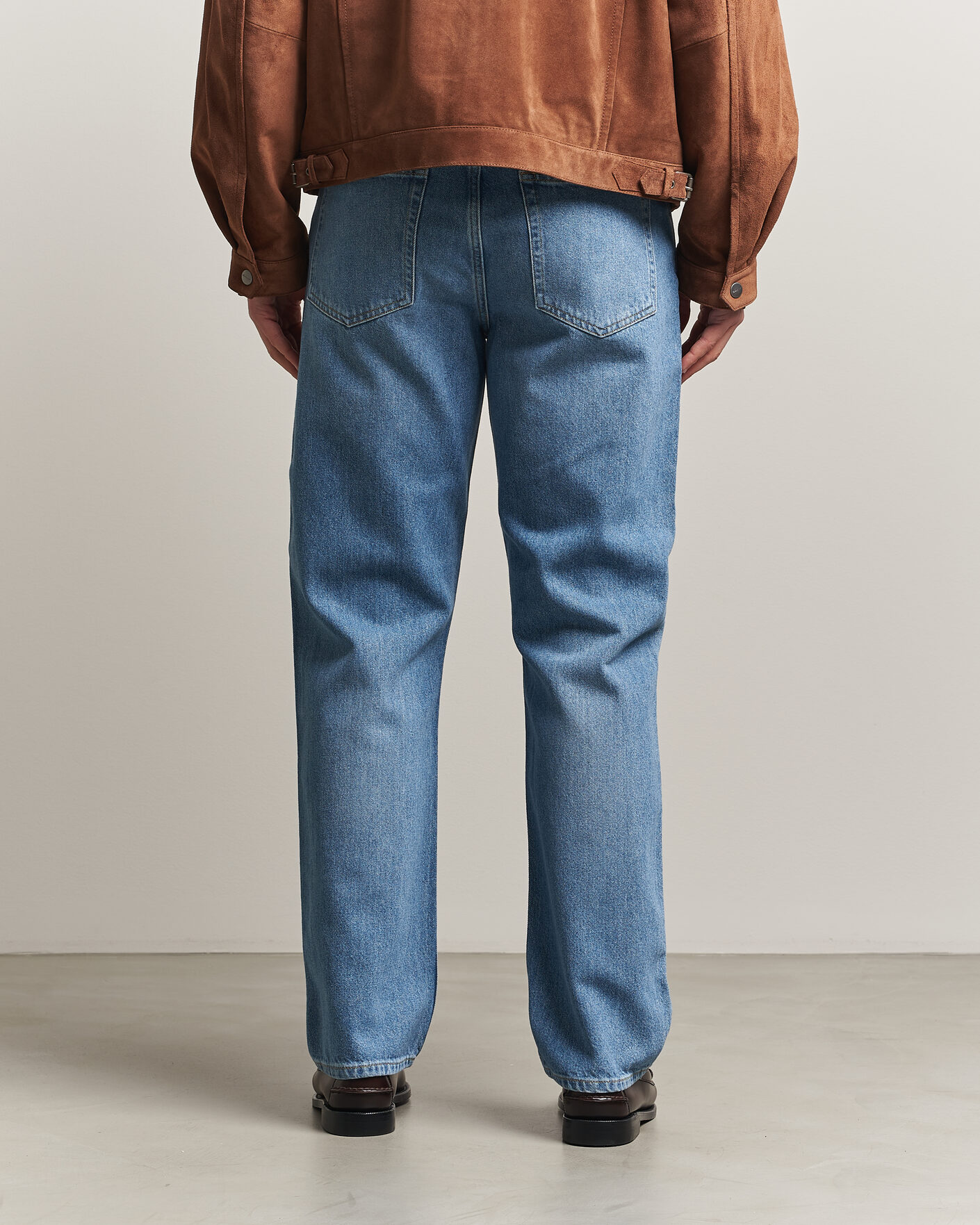 Uomini | Jeans | GANT | Straight Fit Jeans Semi Light Blue Worn In