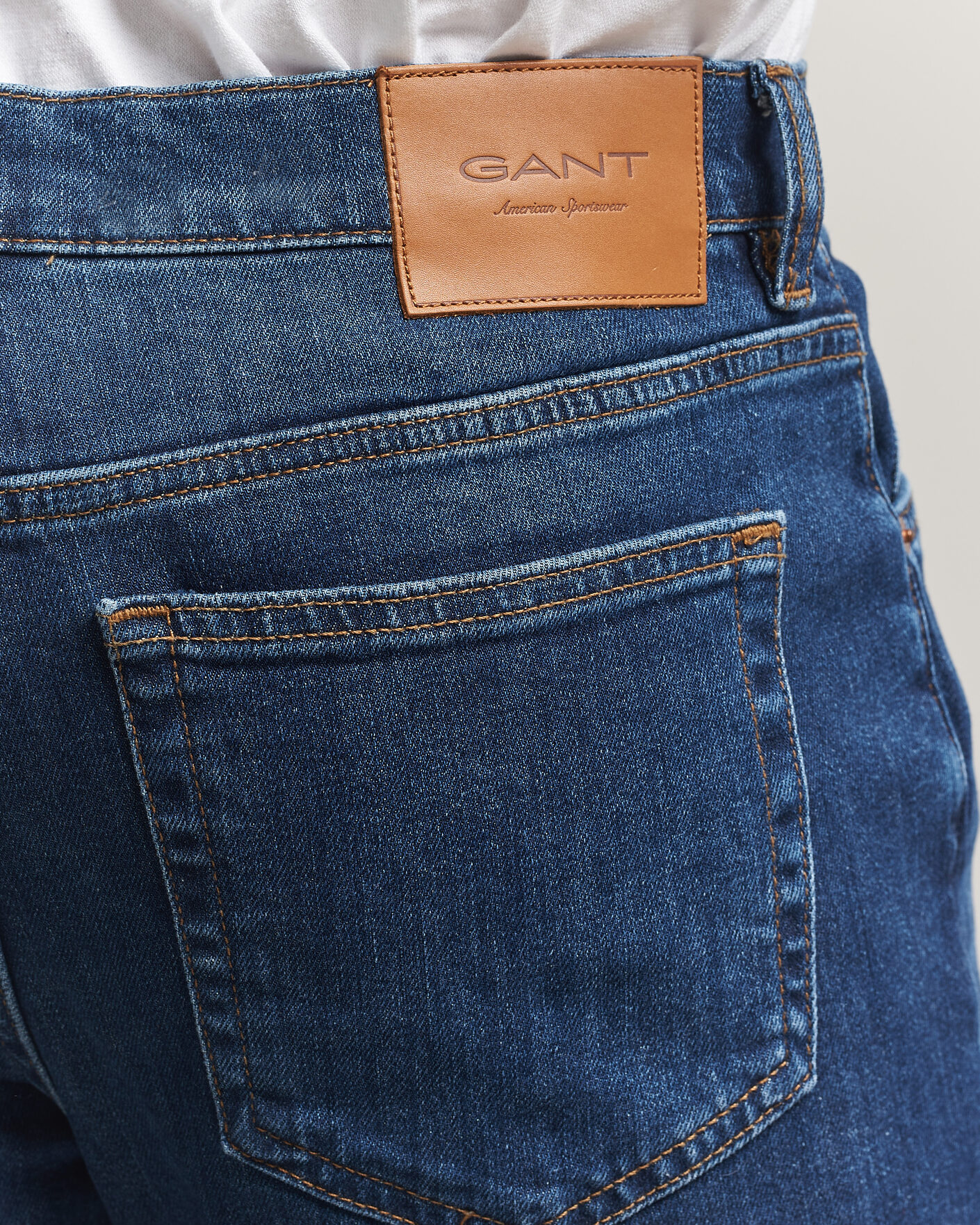 Uomini | Jeans | GANT | Regular Fit Jeans Mid Blue Worn In