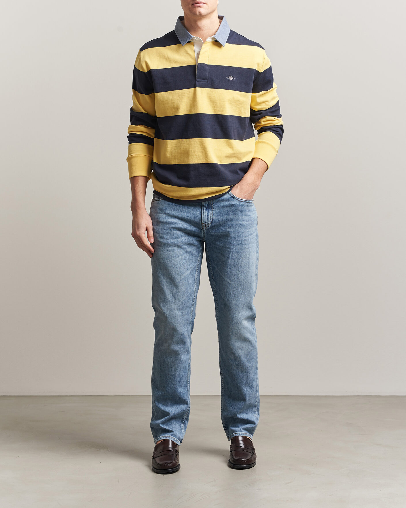 Uomini | Jeans | GANT | Regular Fit Jeans Semi Light Blue Worn In