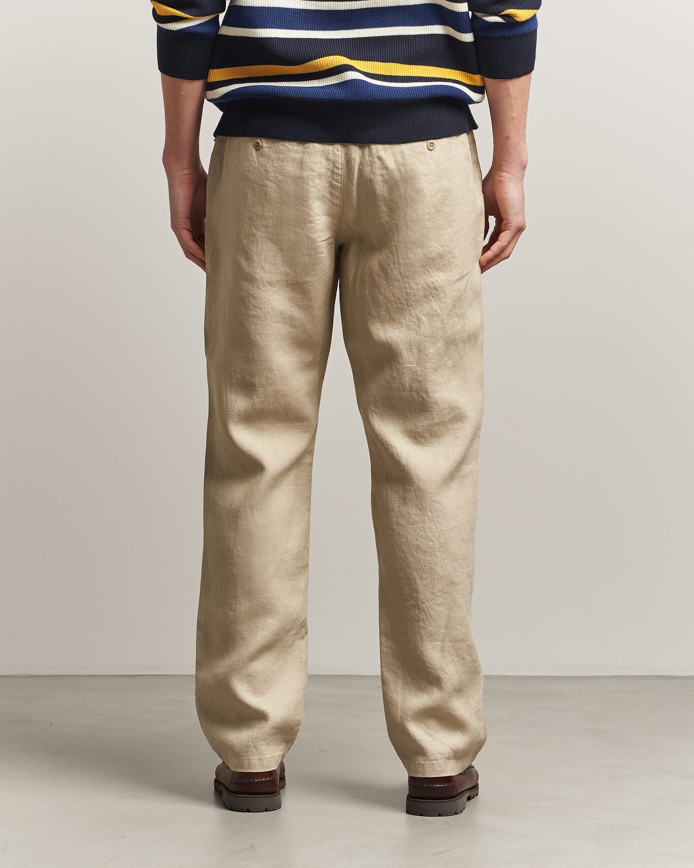 Uomini | Pantaloni | Gant | Regular Fit Linen Drawstring Pants Oat Beige