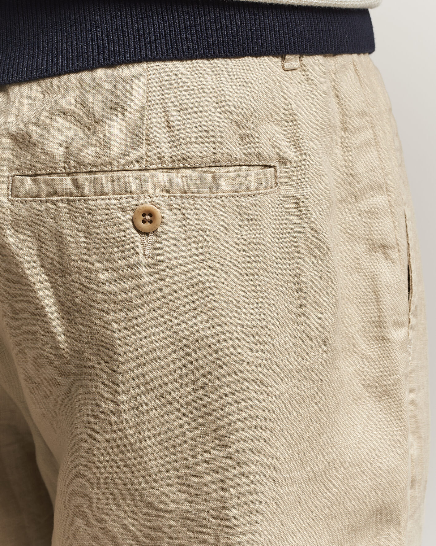 Uomini | Pantaloni | Gant | Regular Fit Linen Drawstring Pants Oat Beige