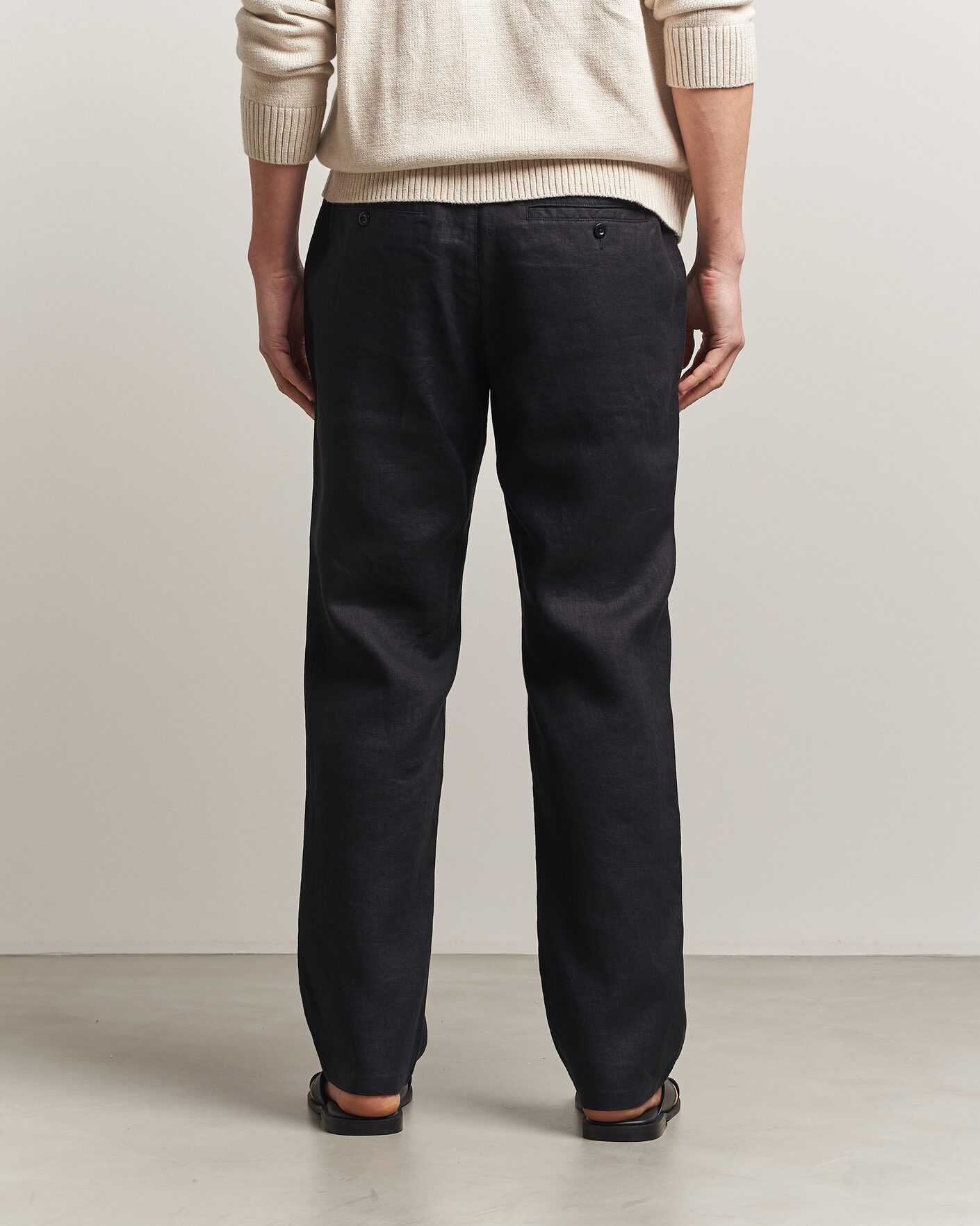 Uomini | Pantaloni | Gant | Regular Fit Linen Drawstring Pants Black