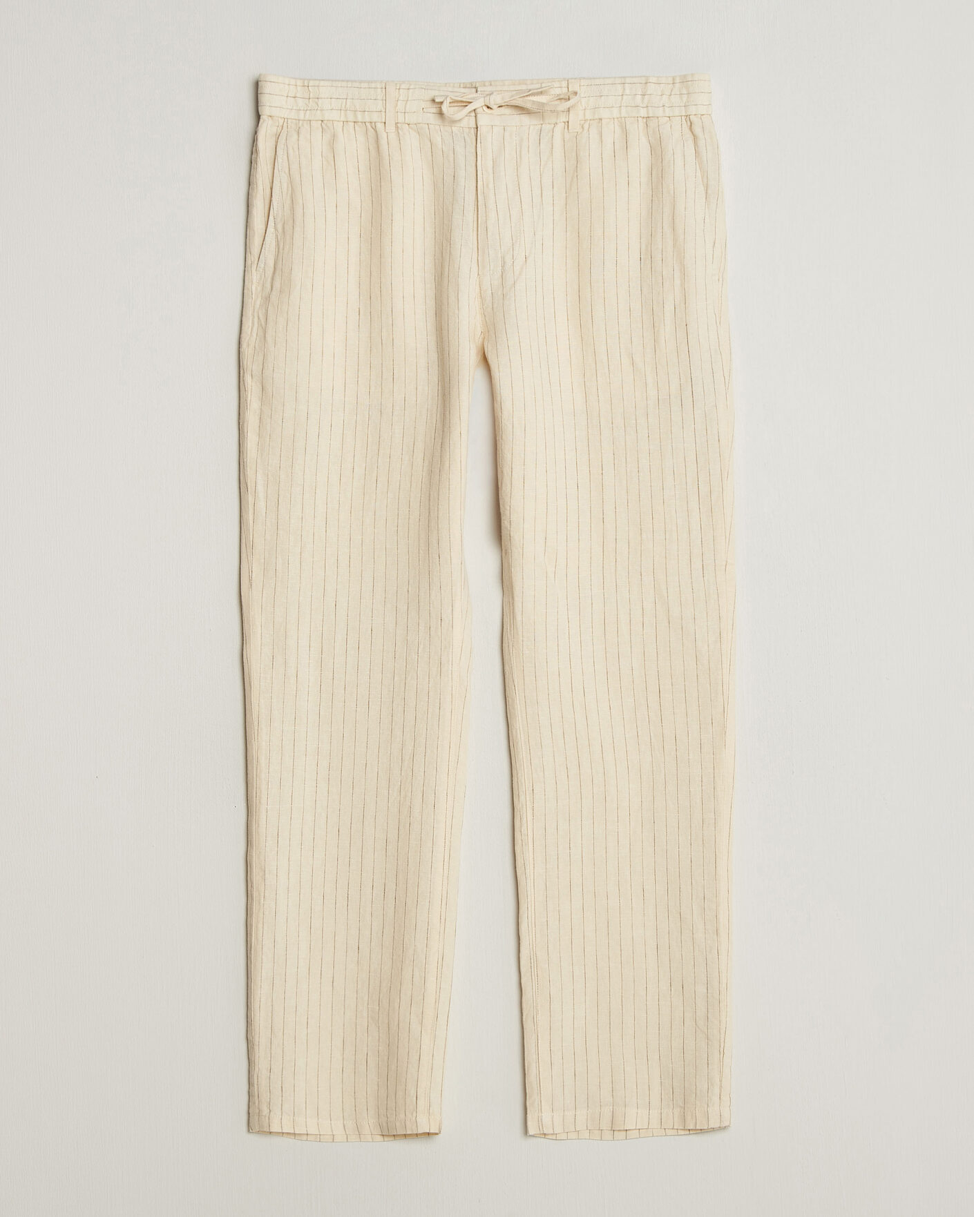 Uomini | Pantaloni | Gant | Regular Fit Striped Linen Drawstring Pants Faded Beige