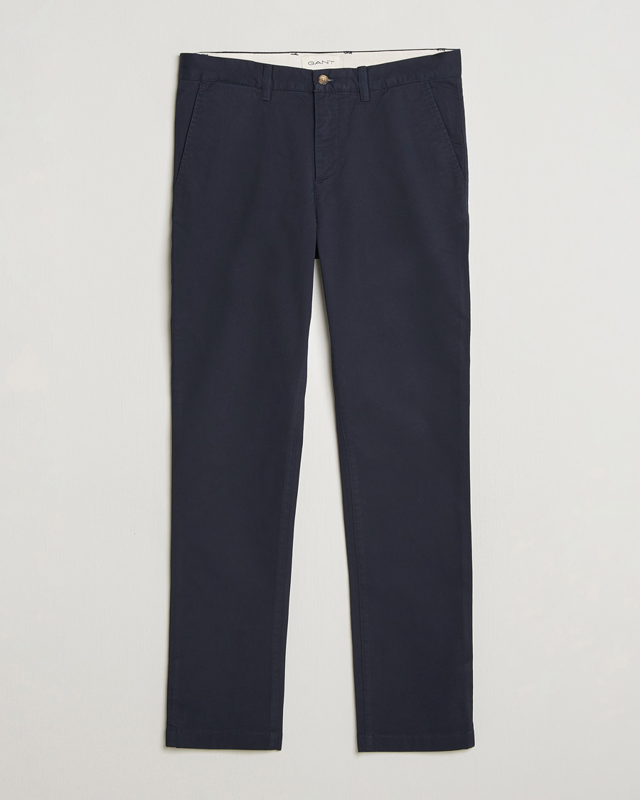 Uomini | Pantaloni | GANT | Slim Fit Chinos Evening Blue