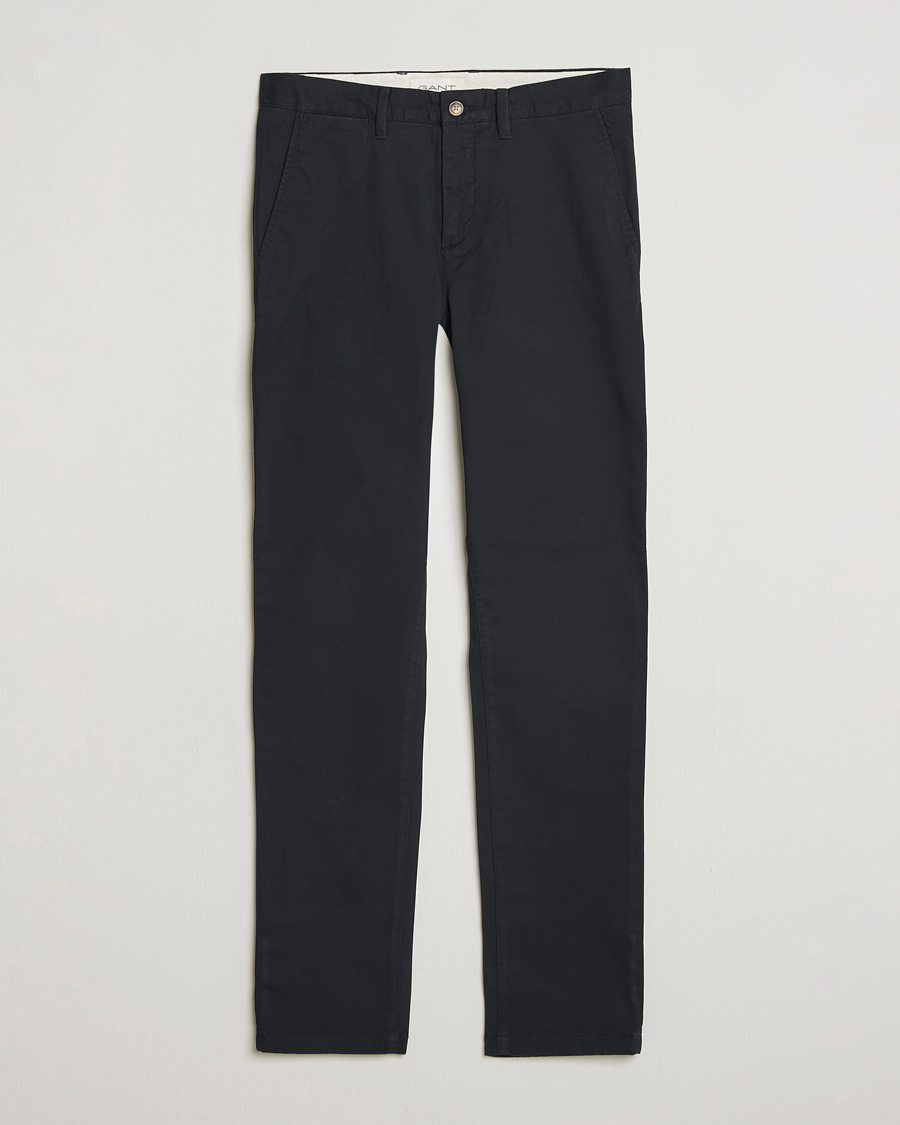 Uomini | Pantaloni | GANT | Slim Fit Chinos Black
