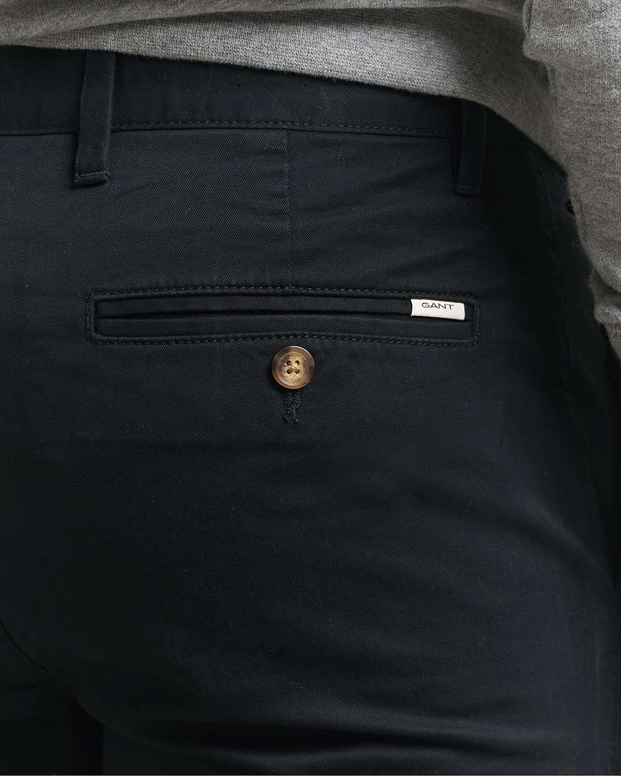 Uomini | Pantaloni | GANT | Slim Fit Chinos Black
