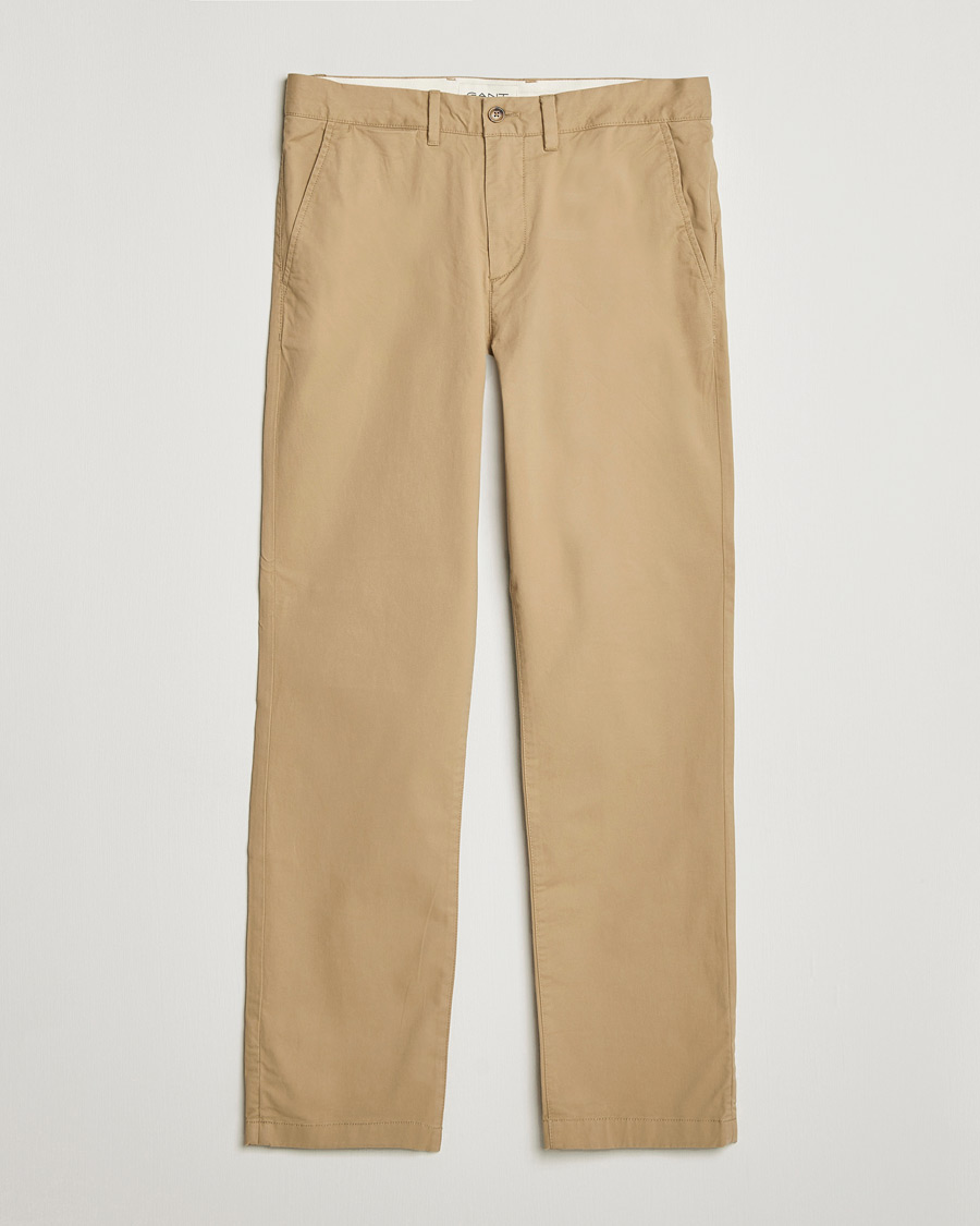 Uomini | Pantaloni | GANT | Regular Fit Chinos Dark Khaki